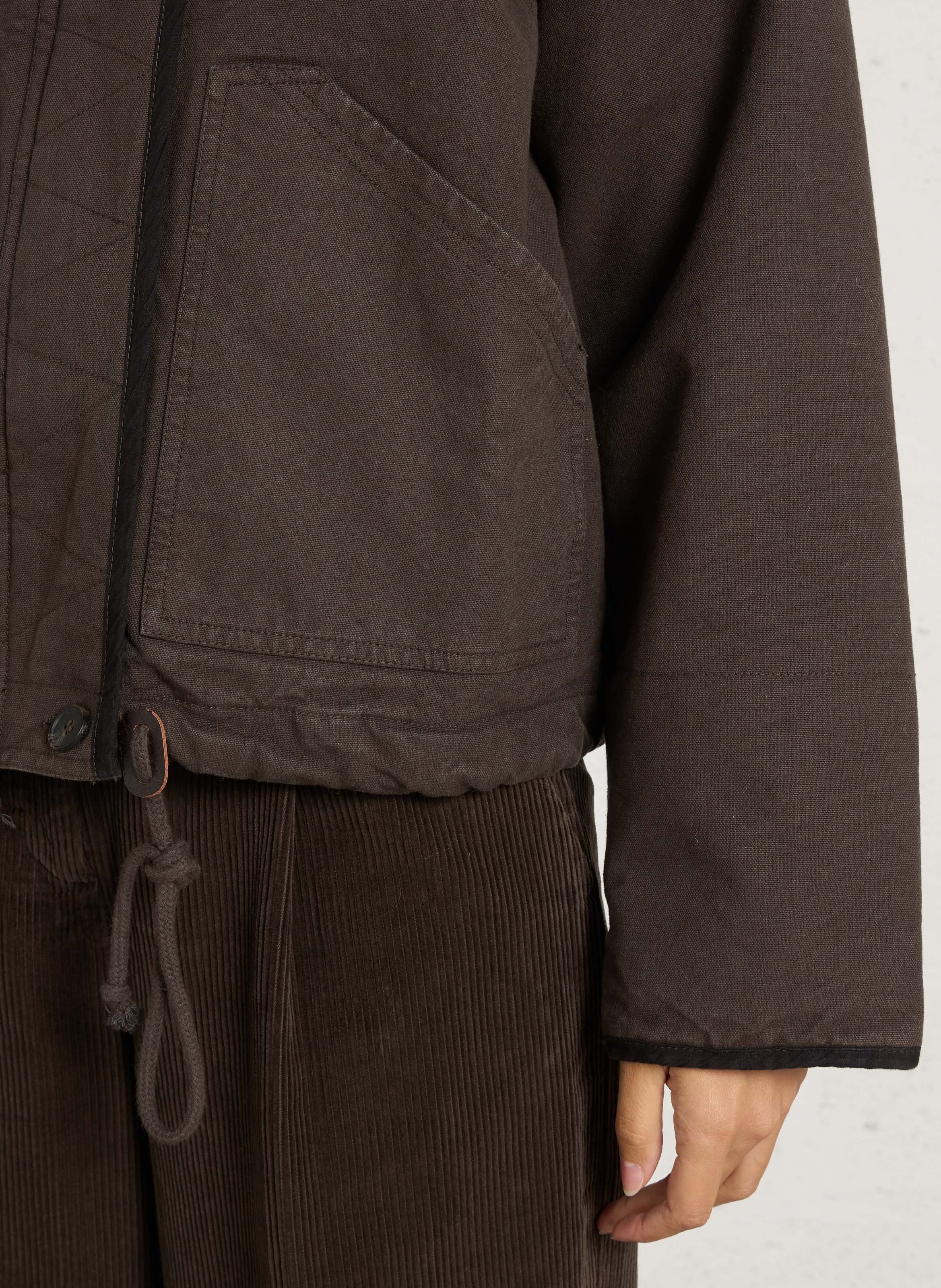 Weite Rundhalsausschnitt Baumwolljacke LEON & HARPER Grau