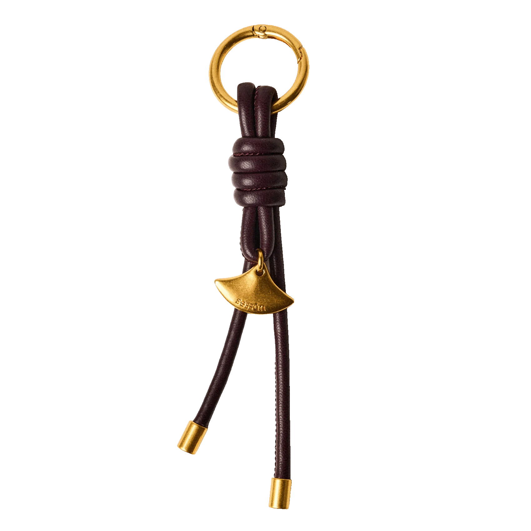 Leather bow keyring SESSUN