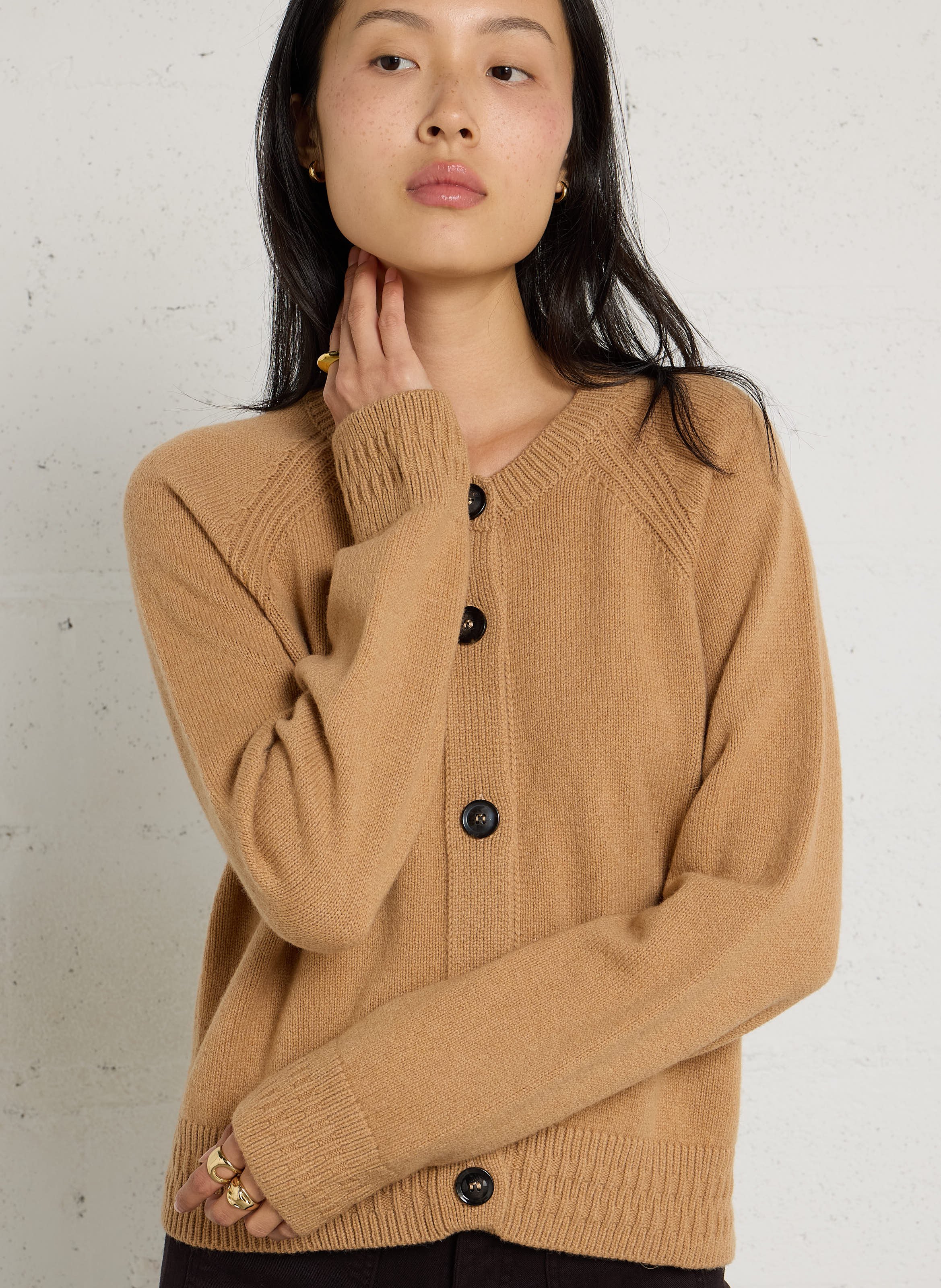 Oversized wool and cashmere vest MAISON ANJE Brown