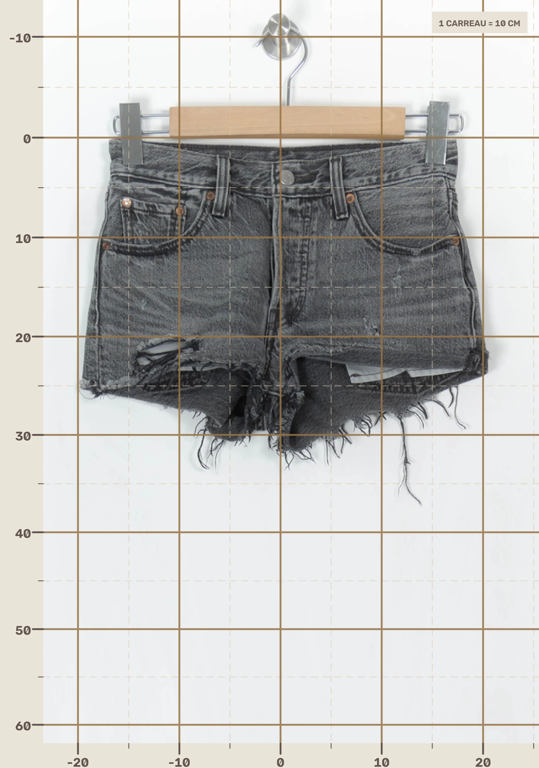 Denim shorts LEVI'S - Seconde main Grey