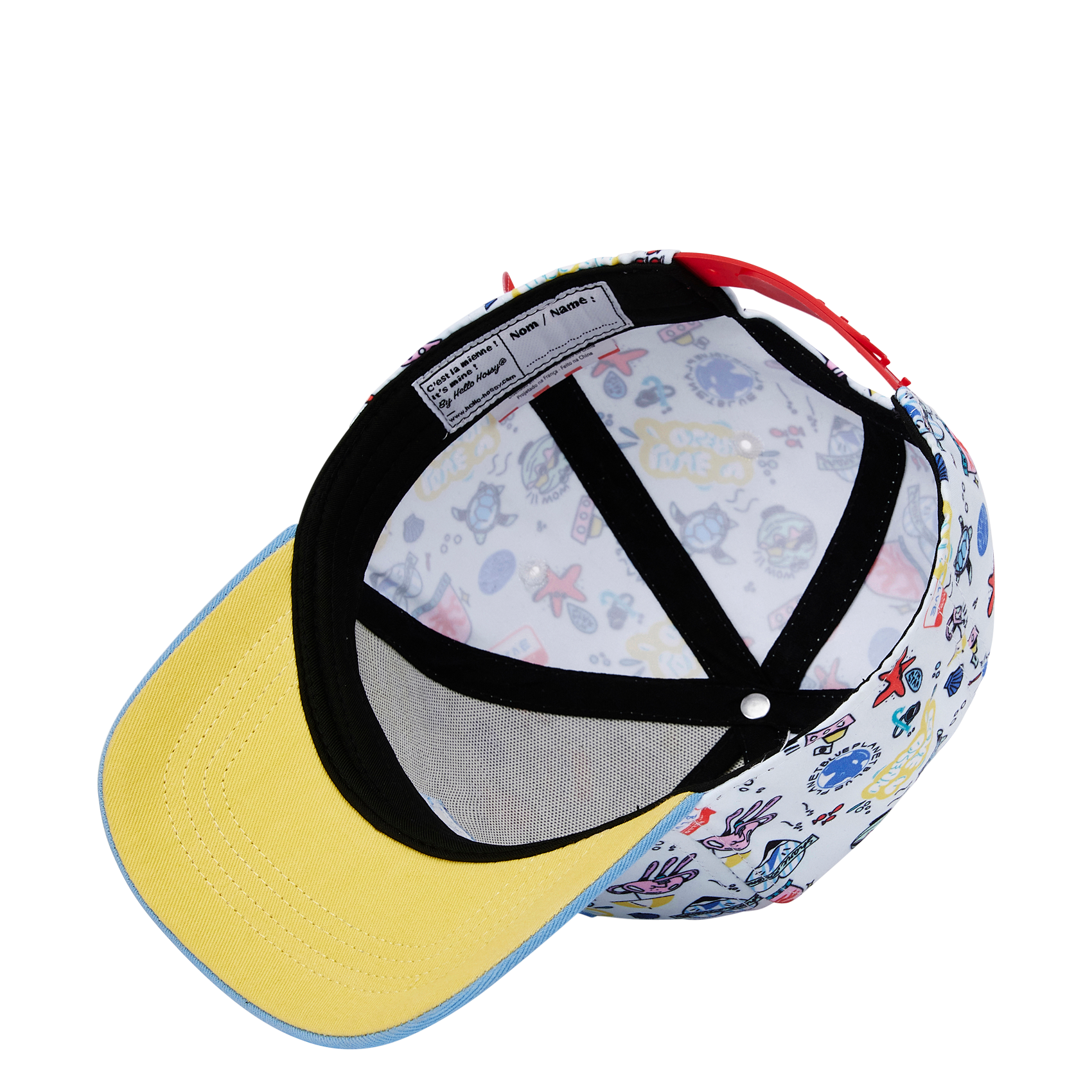 Bedruckte Kappe HELLO HOSSY Blau