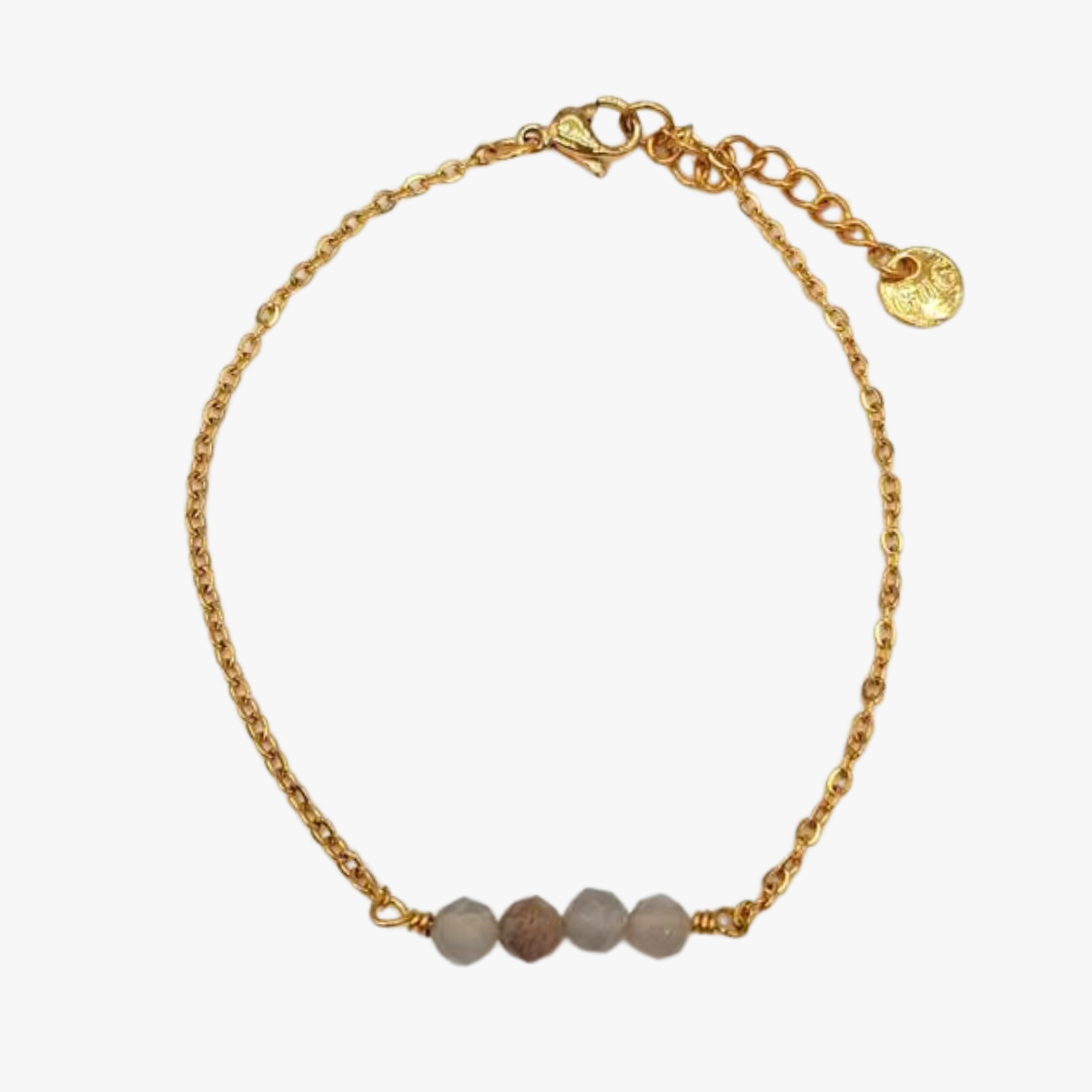 Orange moonstone bracelet GINANDGER Blue