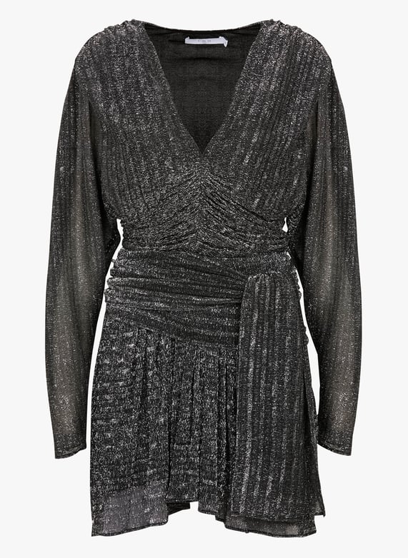 Black Korte jurk met V hals