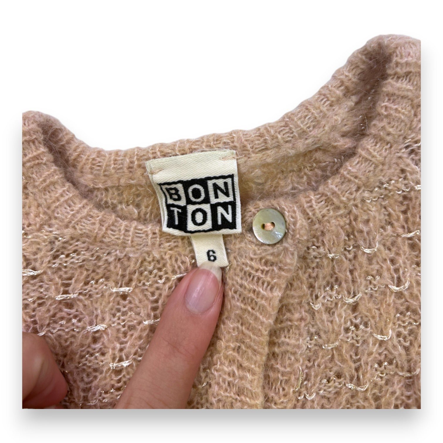 Pink baby cardigan - 6 months BONTON - Seconde Main Pink