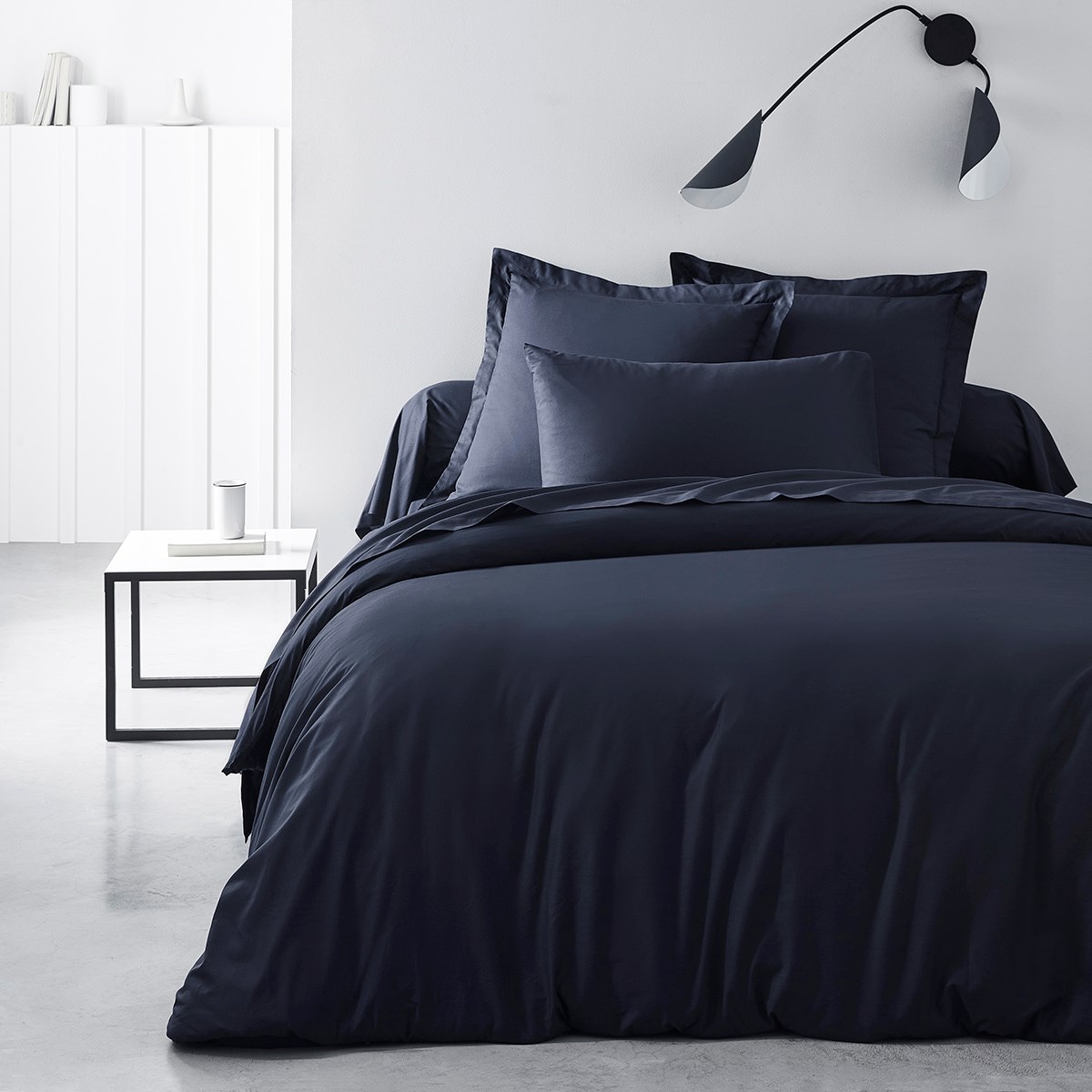 Flat sheet for bed in plain cotton TODAY LINGE DE MAISON Blue