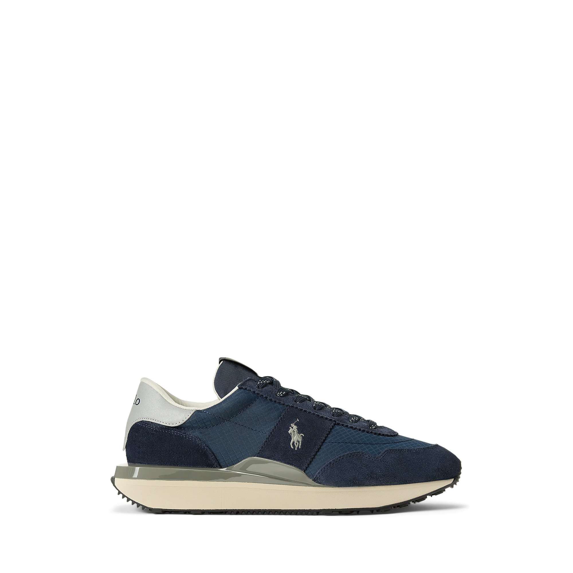 Baskets basses en cuir mélangé POLO RALPH LAUREN Bleu