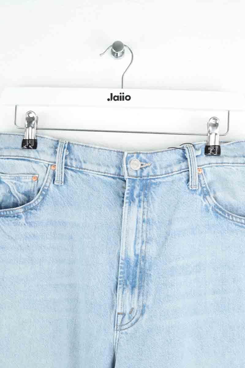 Cotton straight jeans MOTHER - Seconde Main Blue