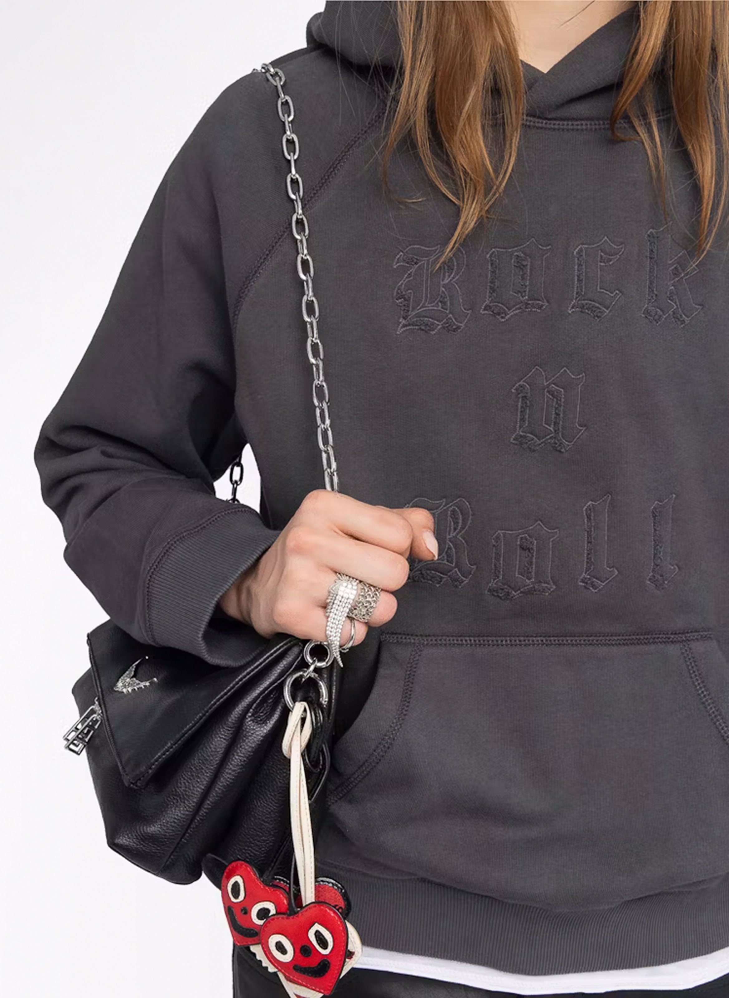 Sweat à capuche en coton ZADIG&VOLTAIRE Gris