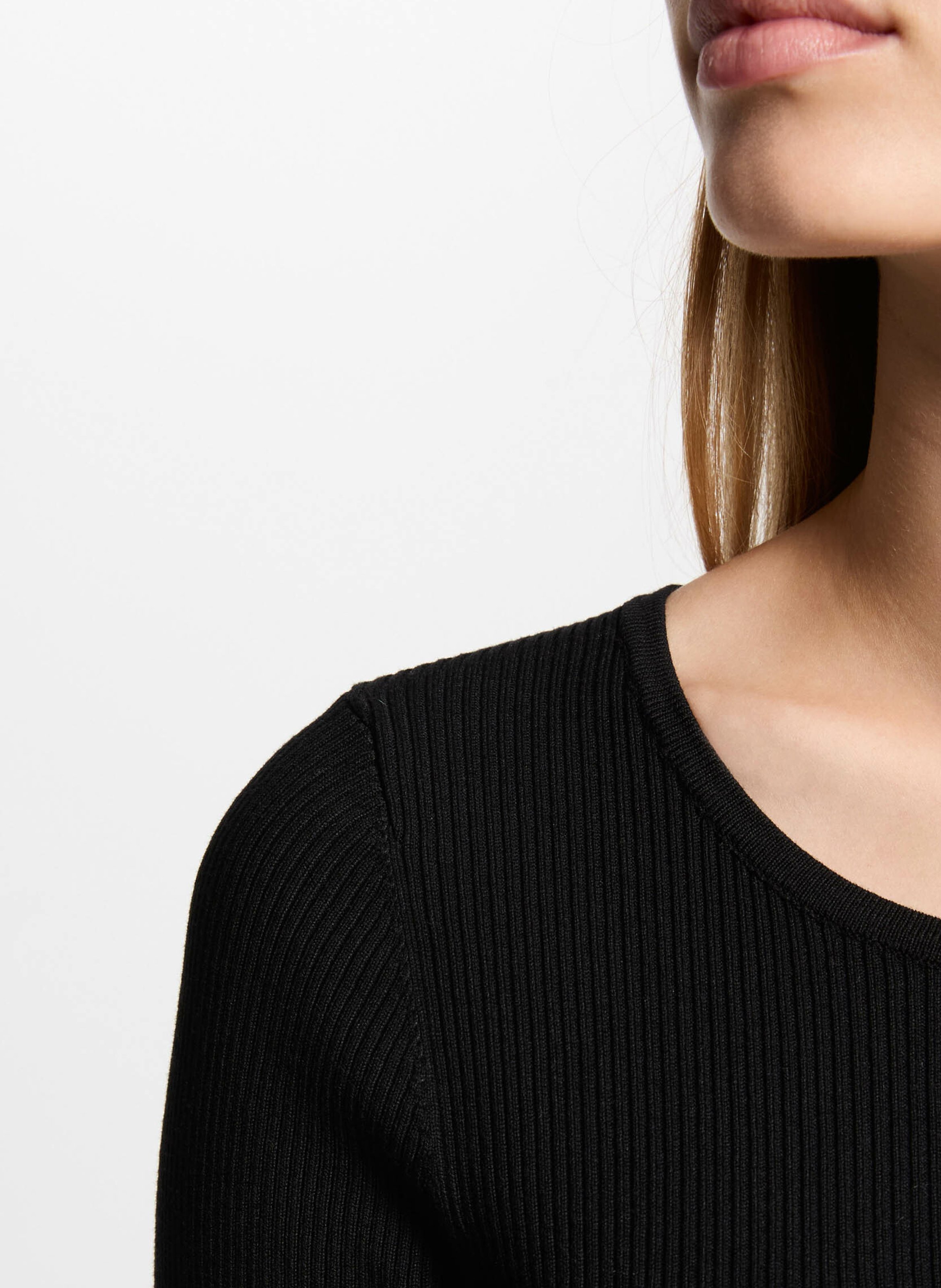 Round-neck tweed dress MORGAN White