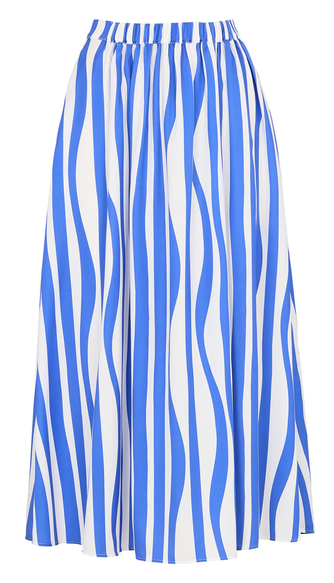 Jupe longue à rayures ELISE CHALMIN Bleu