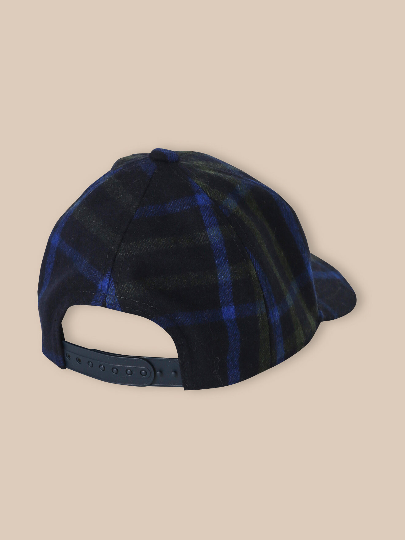 Checked wool cap CYRILLUS Blue