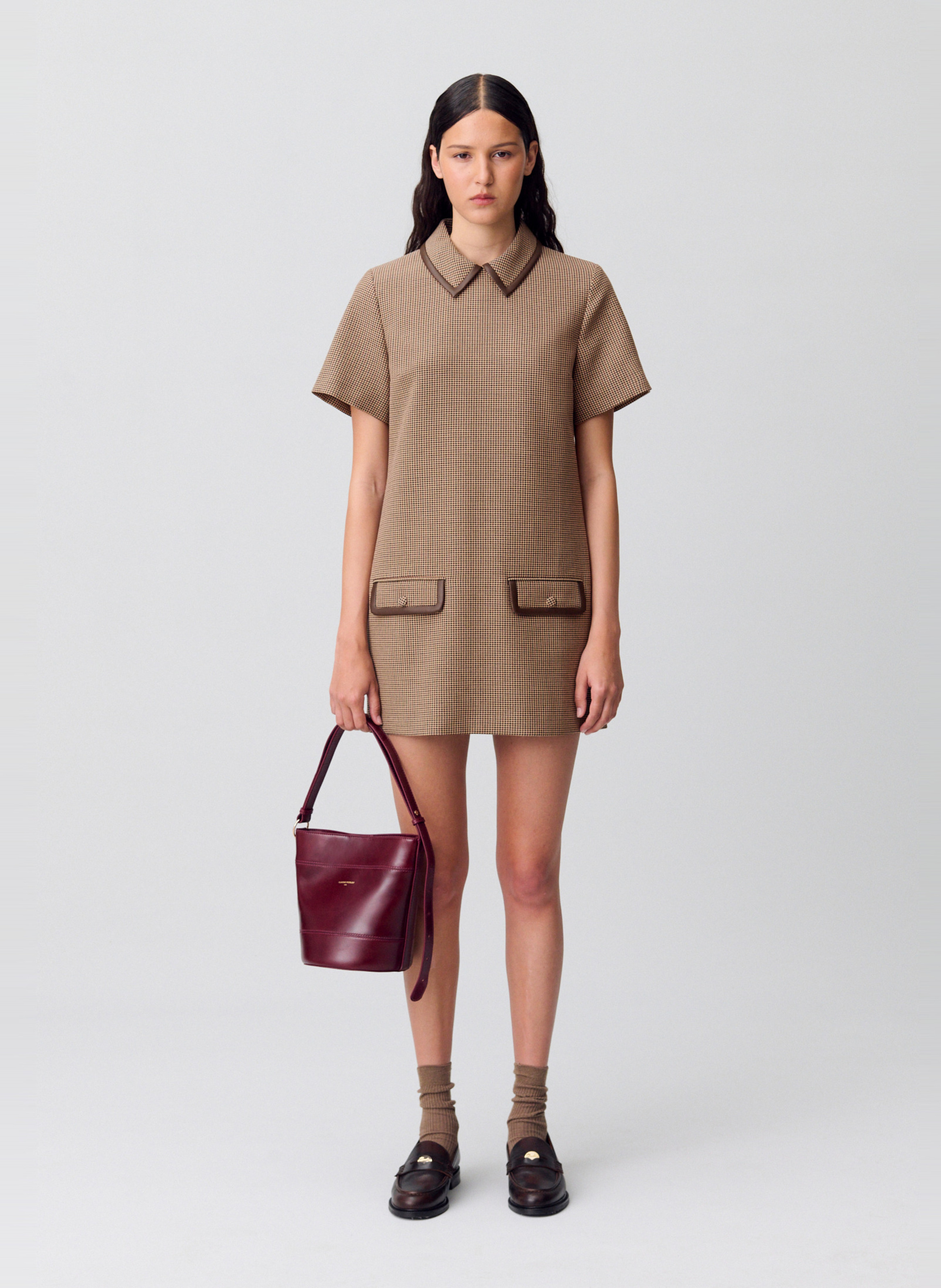 Robe courte droite col classique CLAUDIE PIERLOT Multicolore