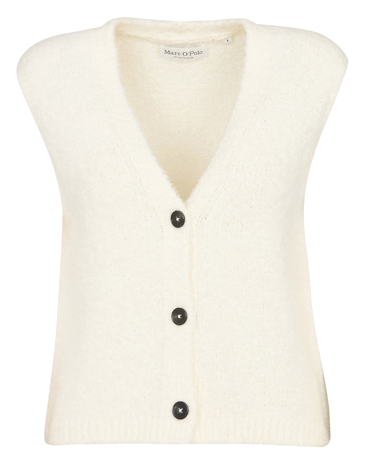 Chaleco oversize de algodón cuello en V MARC O'POLO Blanco