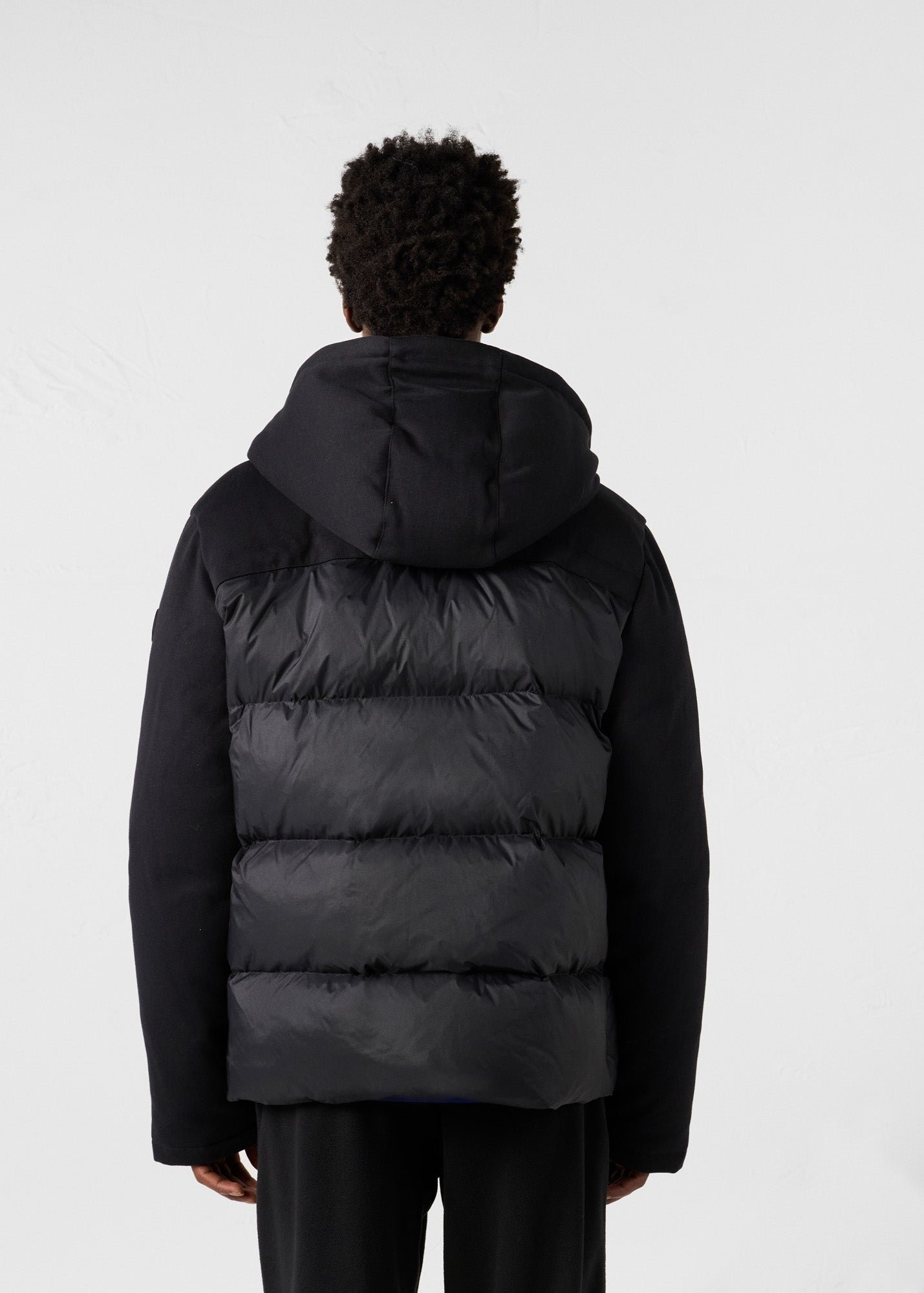 Thunder bi-material puffer jacket JOTT Black
