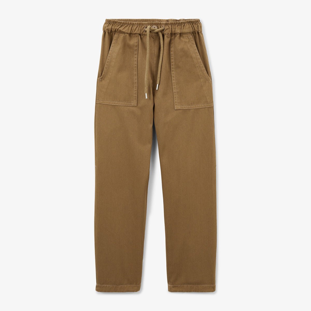 Boy&#039;s tapered cut pants with elastic waistband SERGE BLANCO Brown