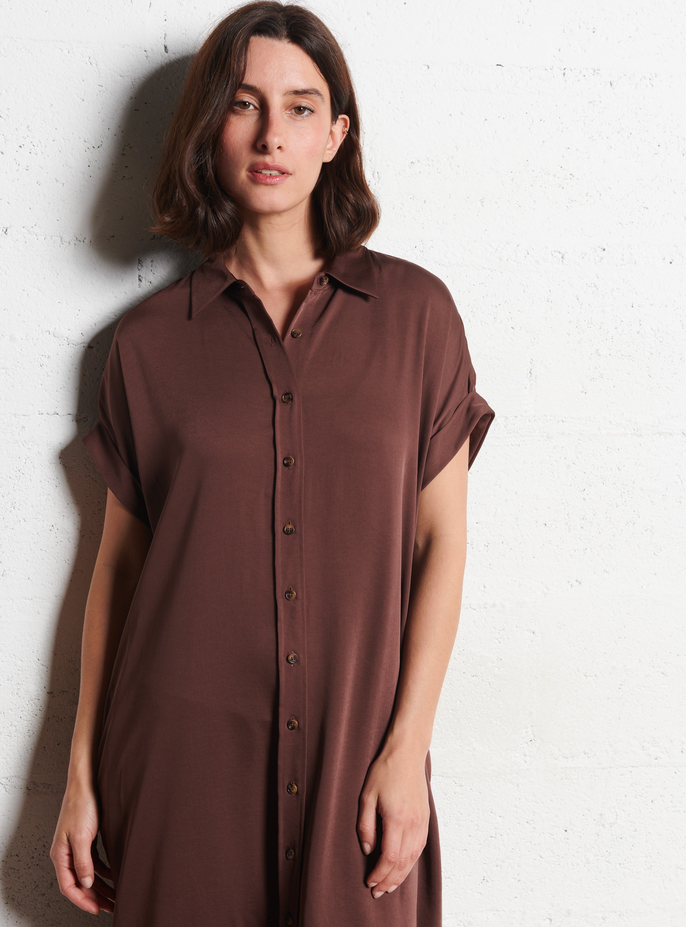 Midi dress with shirt collar MAISON 123