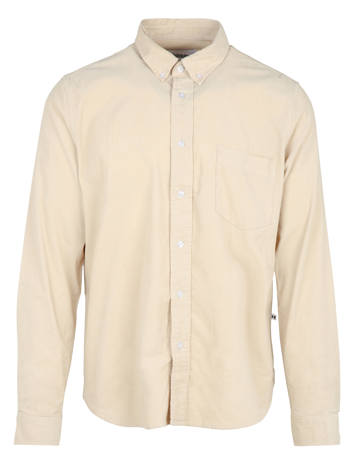 Straight-cut organic cotton shirt with classic collar MINIMUM Beige