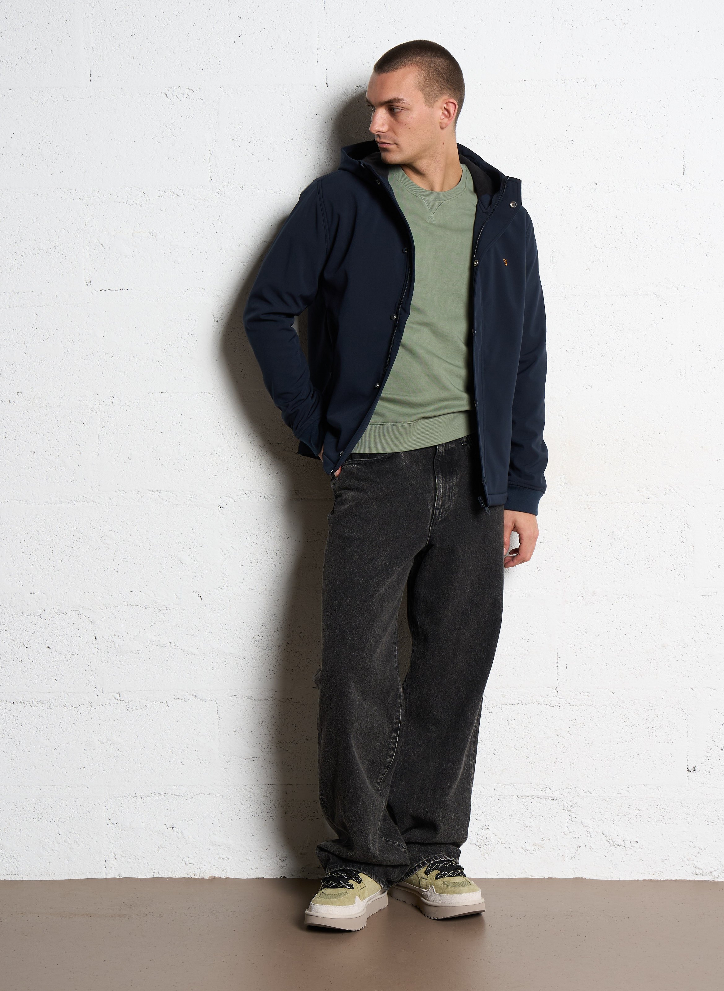 Veste col montant  FARAH Bleu