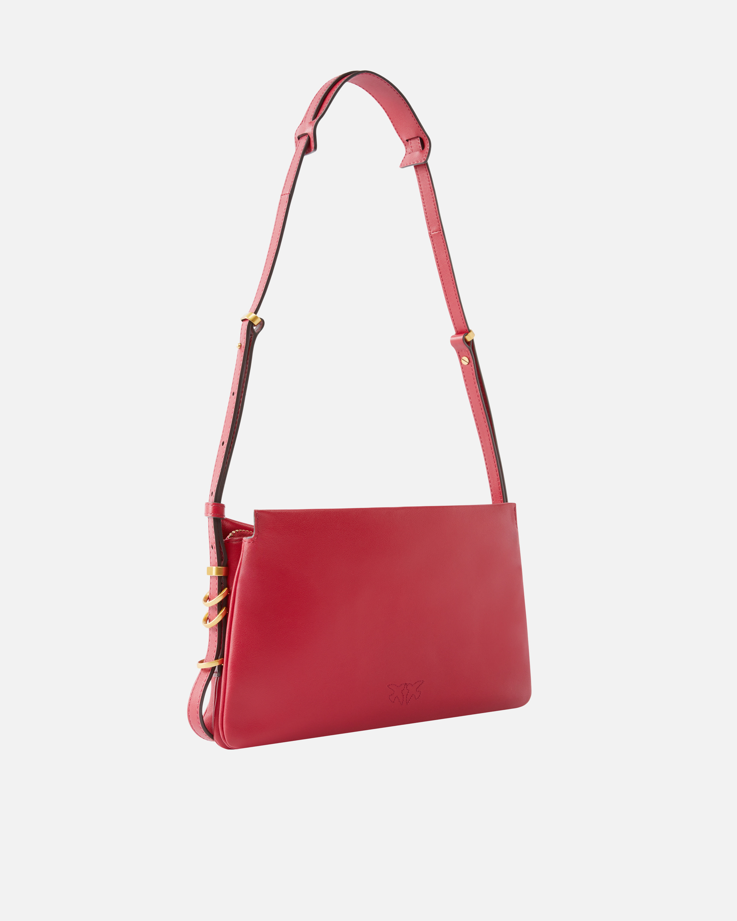 Mini one, two, three leather shoulder bag Red