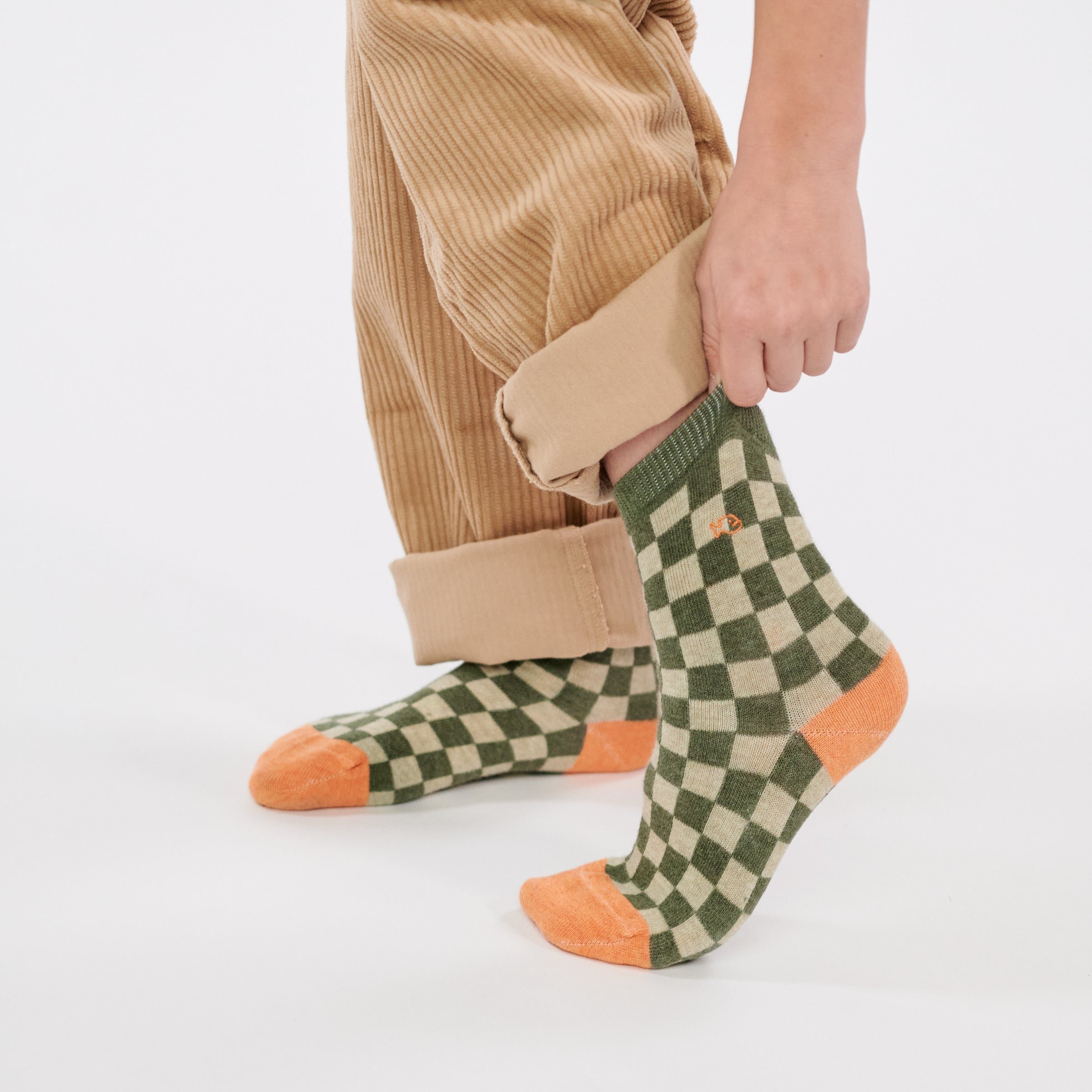 Checked socks BILLYBELT Green