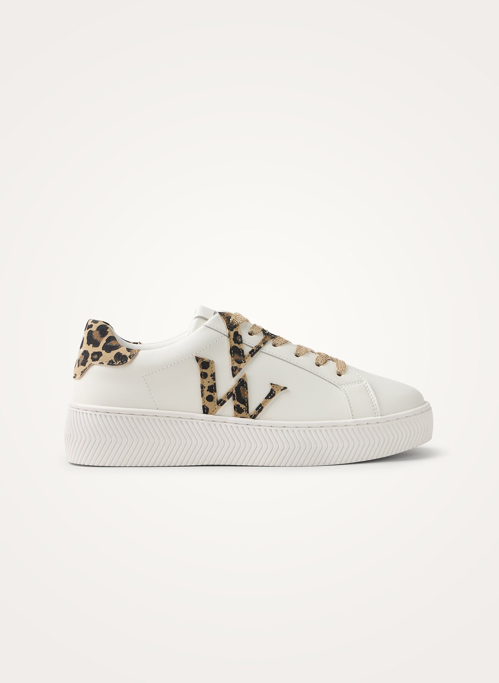 Monogram sneakers with chevron sole. VANESSA WU