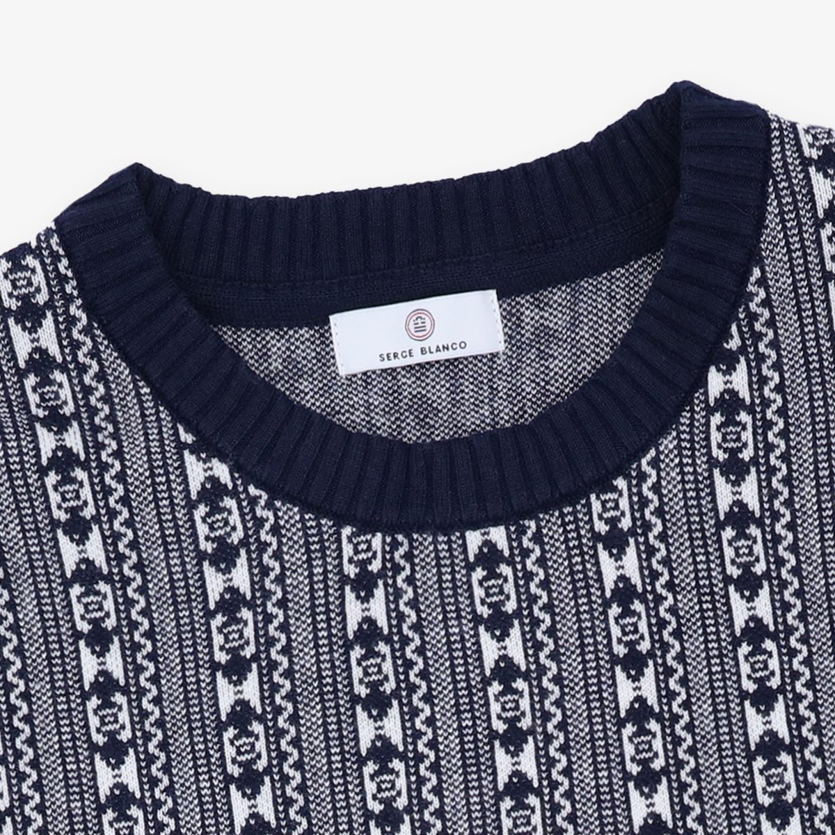 Cotton roll-neck sweater SERGE BLANCO Blue