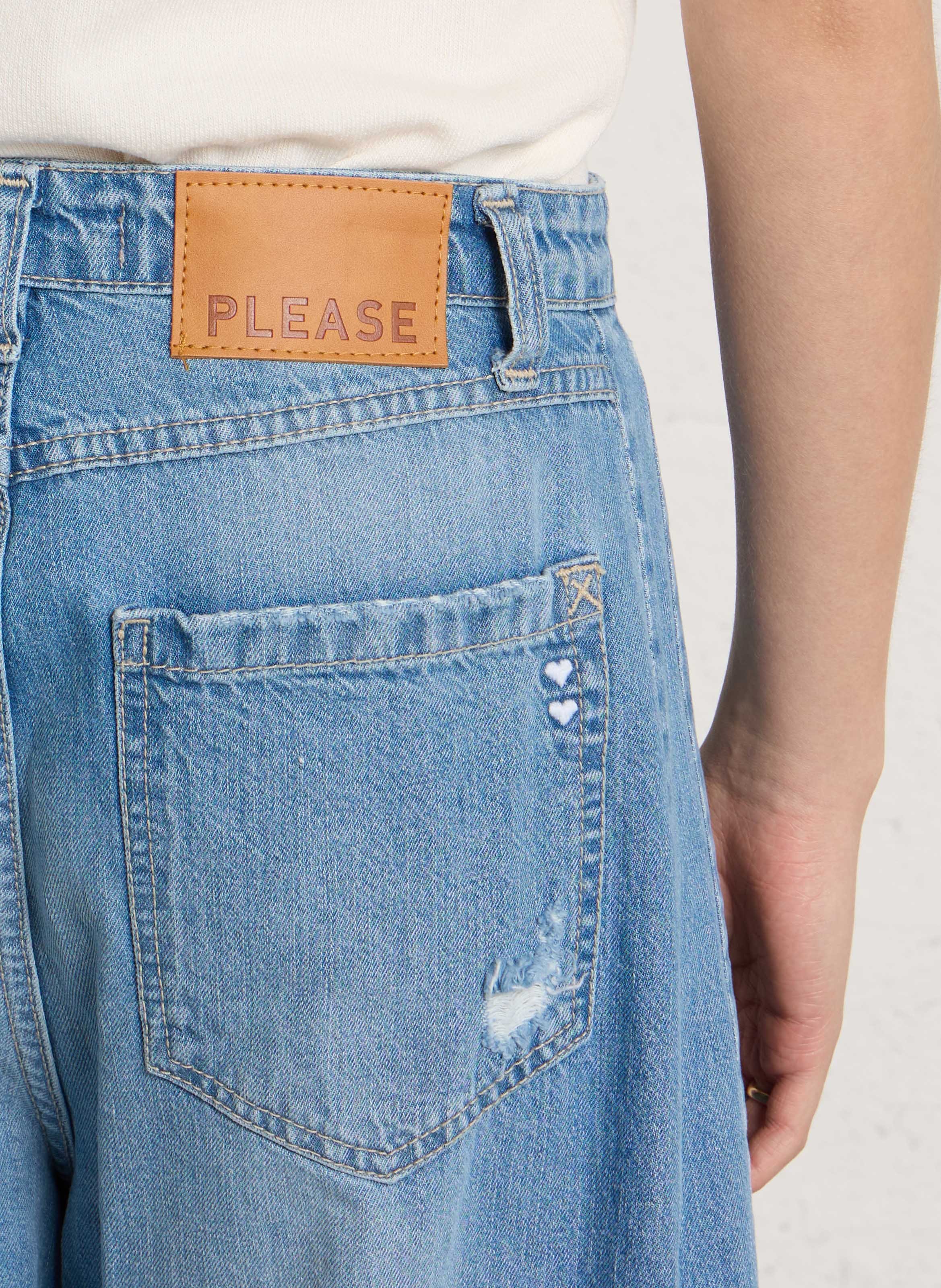 Jean large  PLEASE Bleu