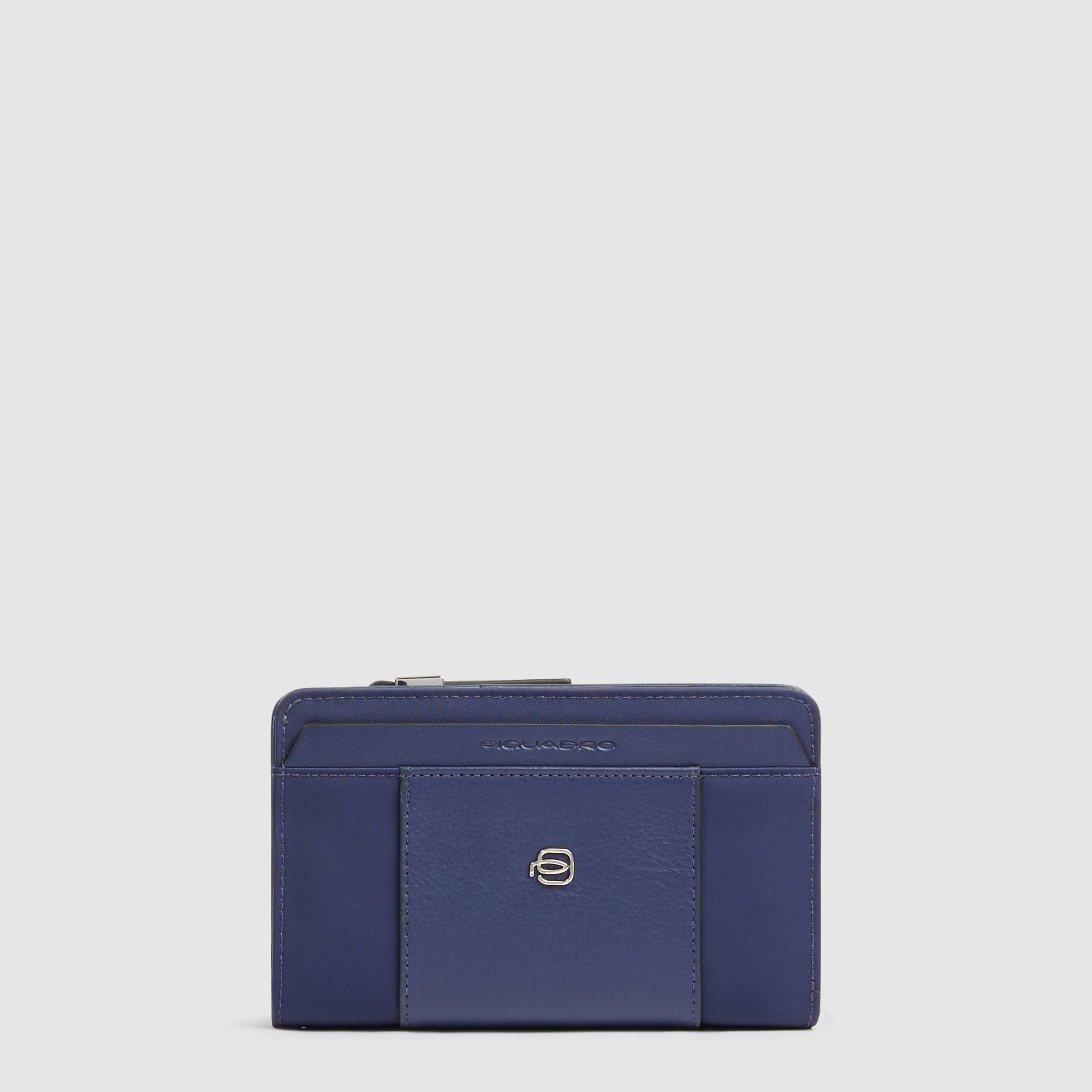 Babylon leather wallet PIQUADRO Blue