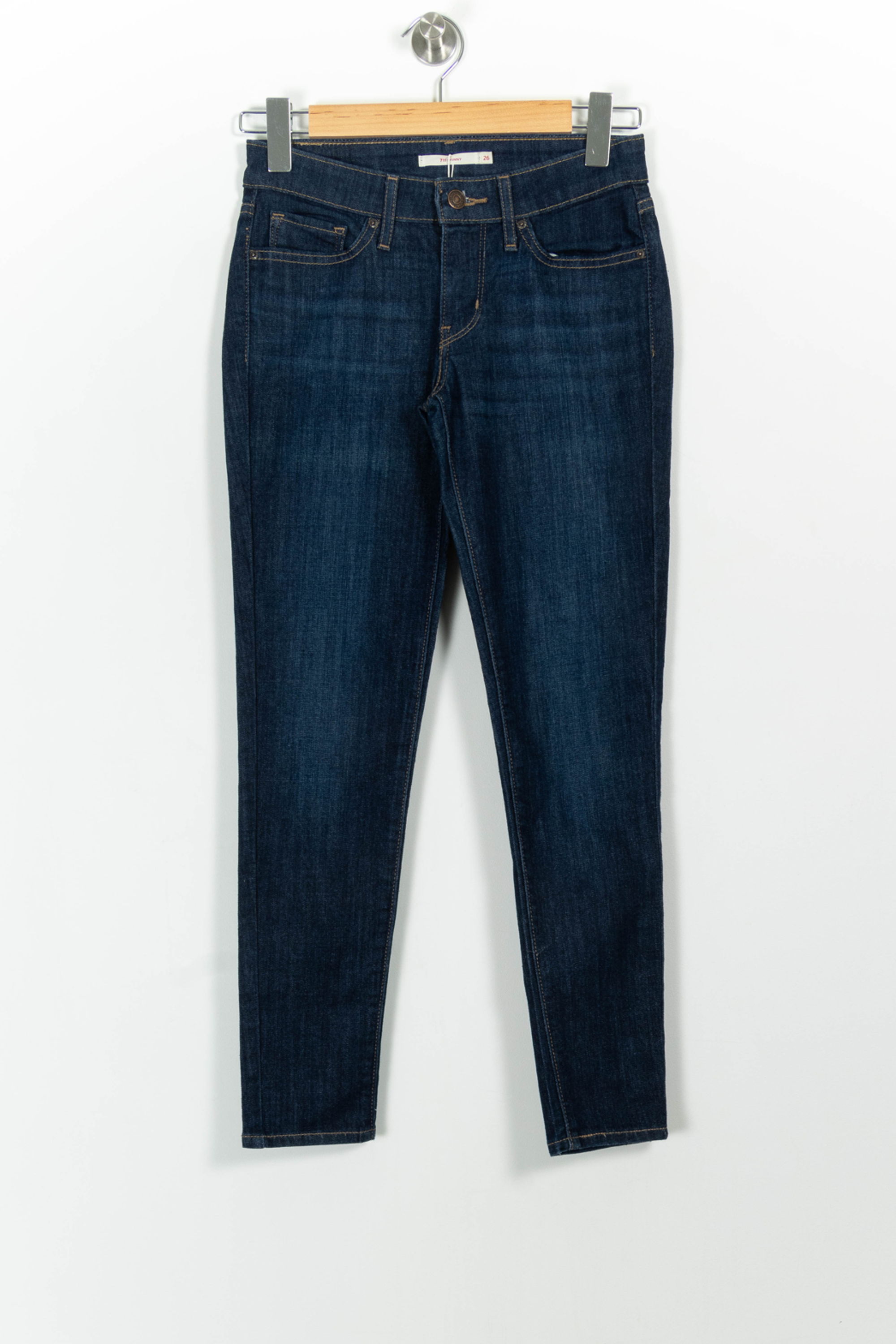Cropped slim jeans with studs LEVI'S - Seconde main Blue