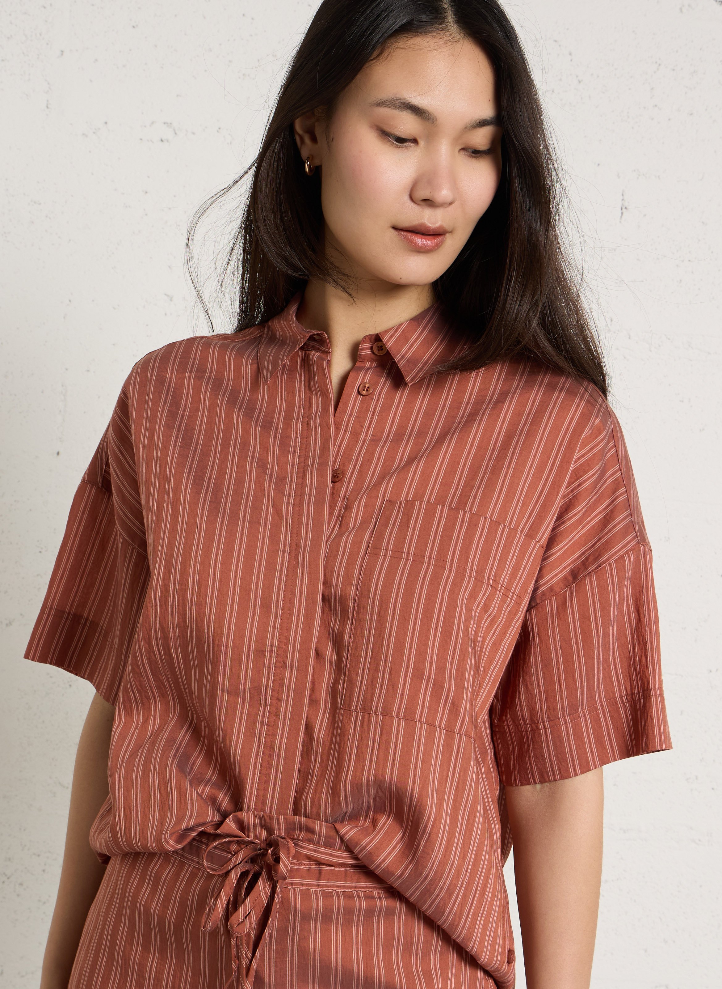 Leinenhemd DES PETITS HAUTS Rosa