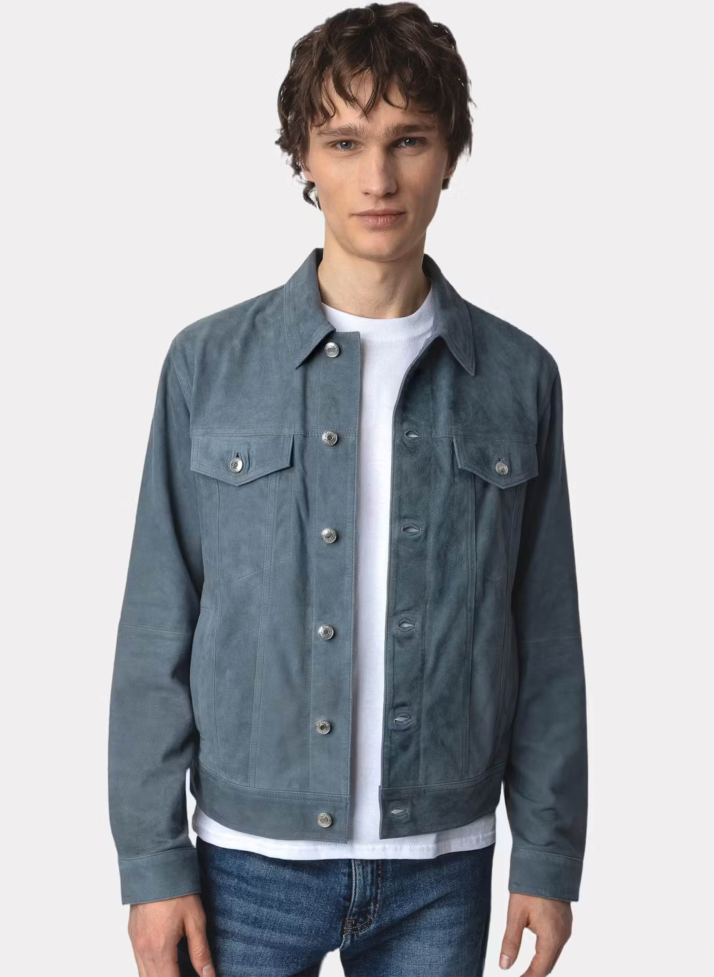 Lambskin leather jacket with classic collar ZADIG&VOLTAIRE Blue