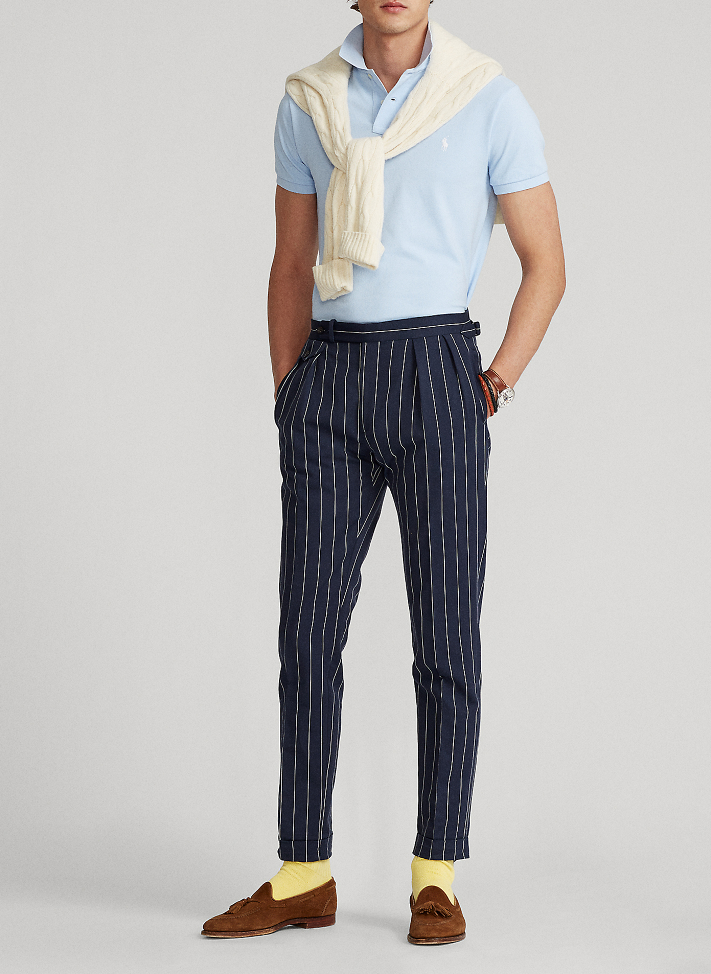 Poloshirt aus Baumwoll-Piqué, Slim Fit POLO RALPH LAUREN Blau