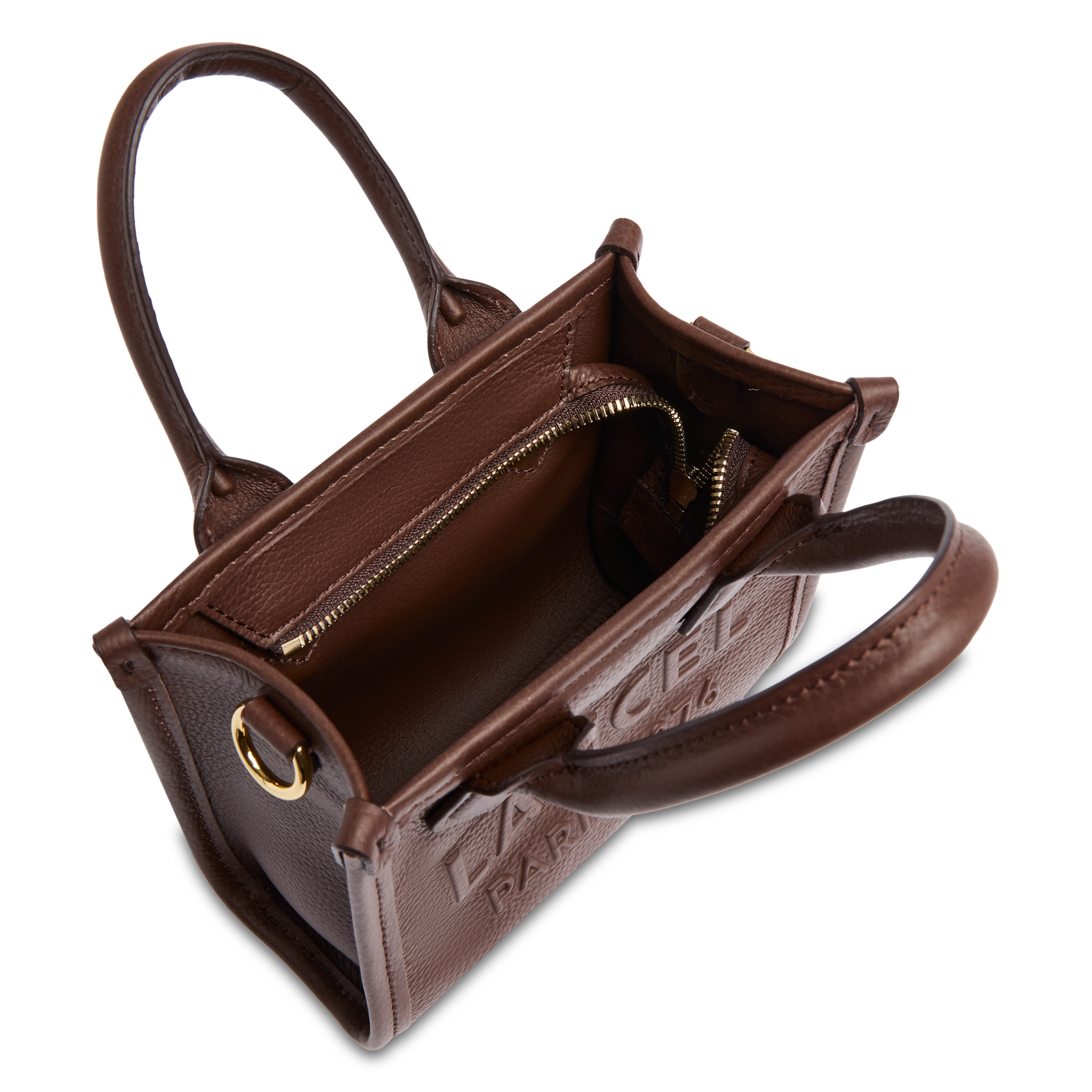 Leren clutch LANCEL Bruin