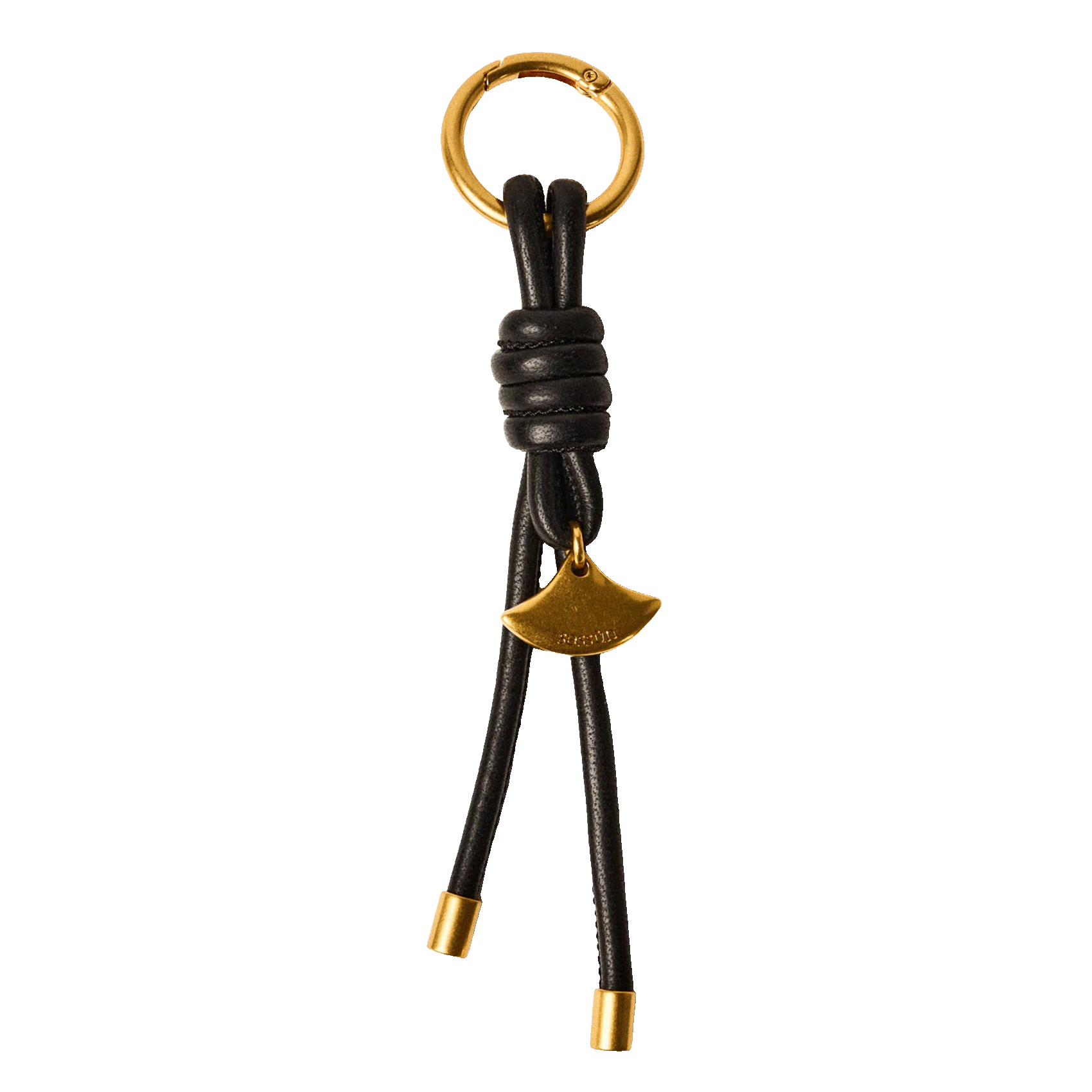 Leather bow keyring SESSUN Black