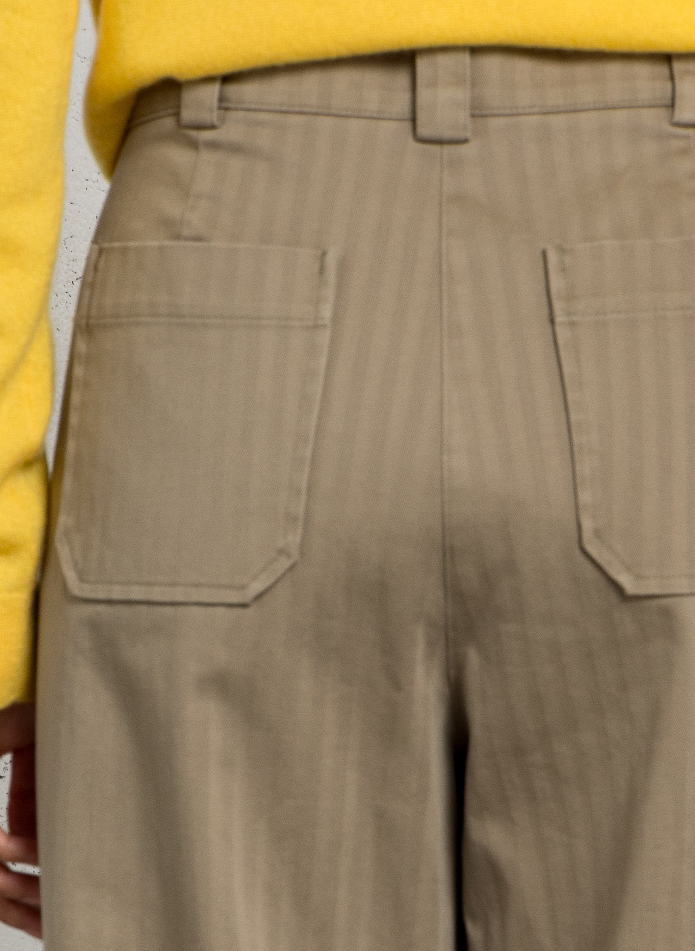Straight-leg cotton-blend pants SUZIE WINKLE Khaki