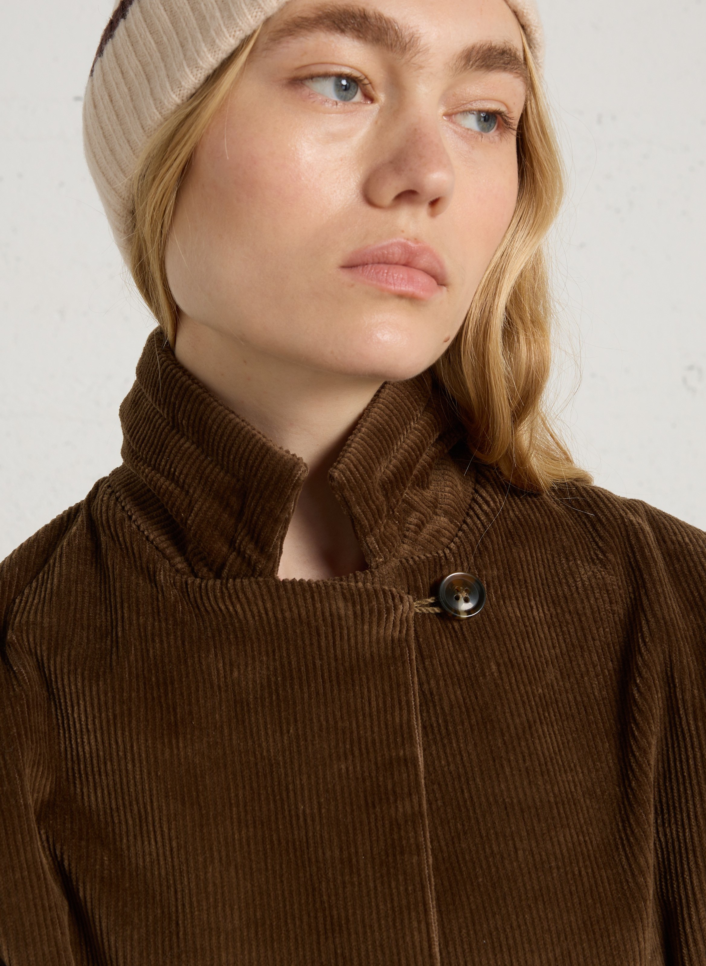 Veste de tailleur en coton mélangé LEON & HARPER Marron