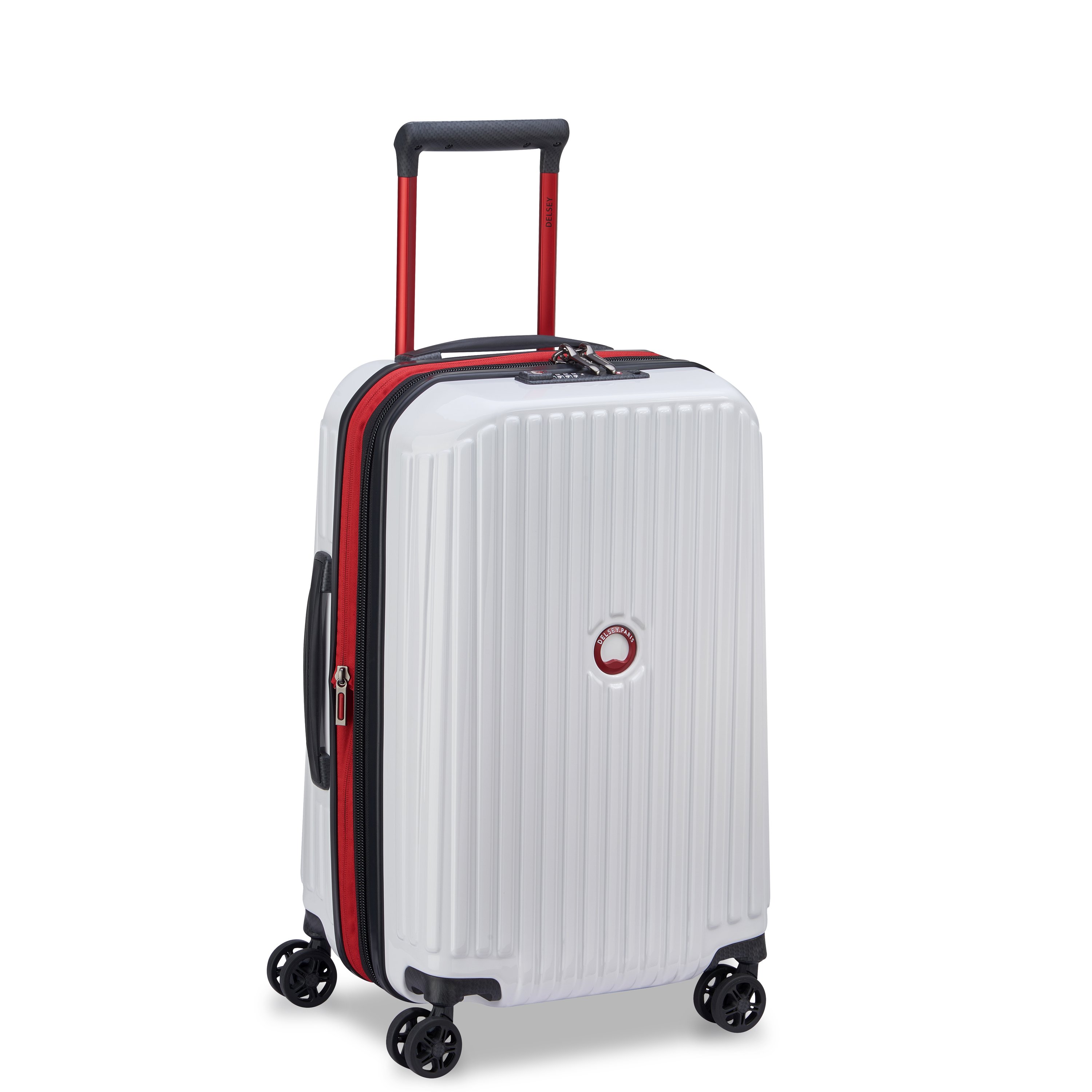 Hard-shell checked suitcase - size S DELSEY PARIS White