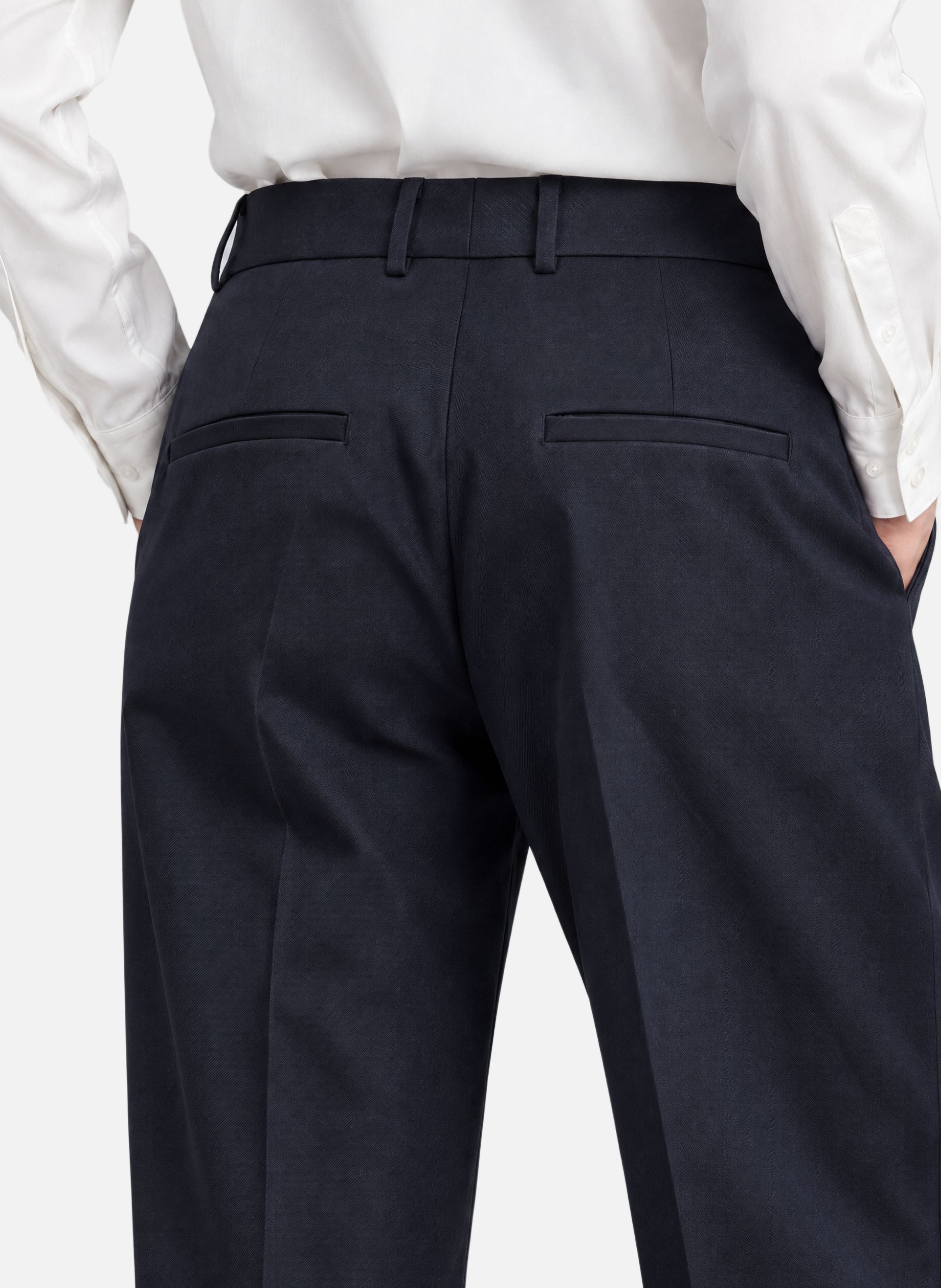 Straight wool tailored pants THE KOOPLES Blue