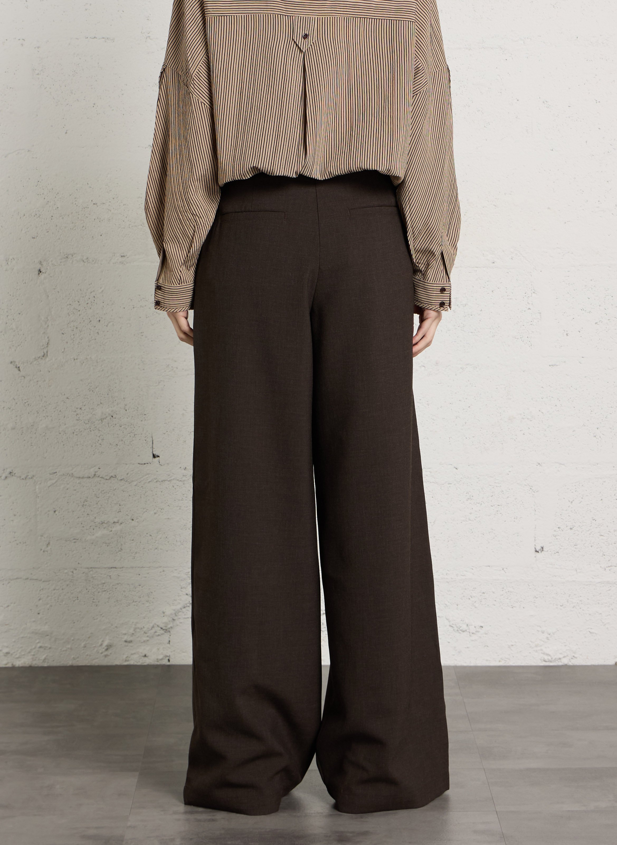 Pantalon large SESSUN Marron
