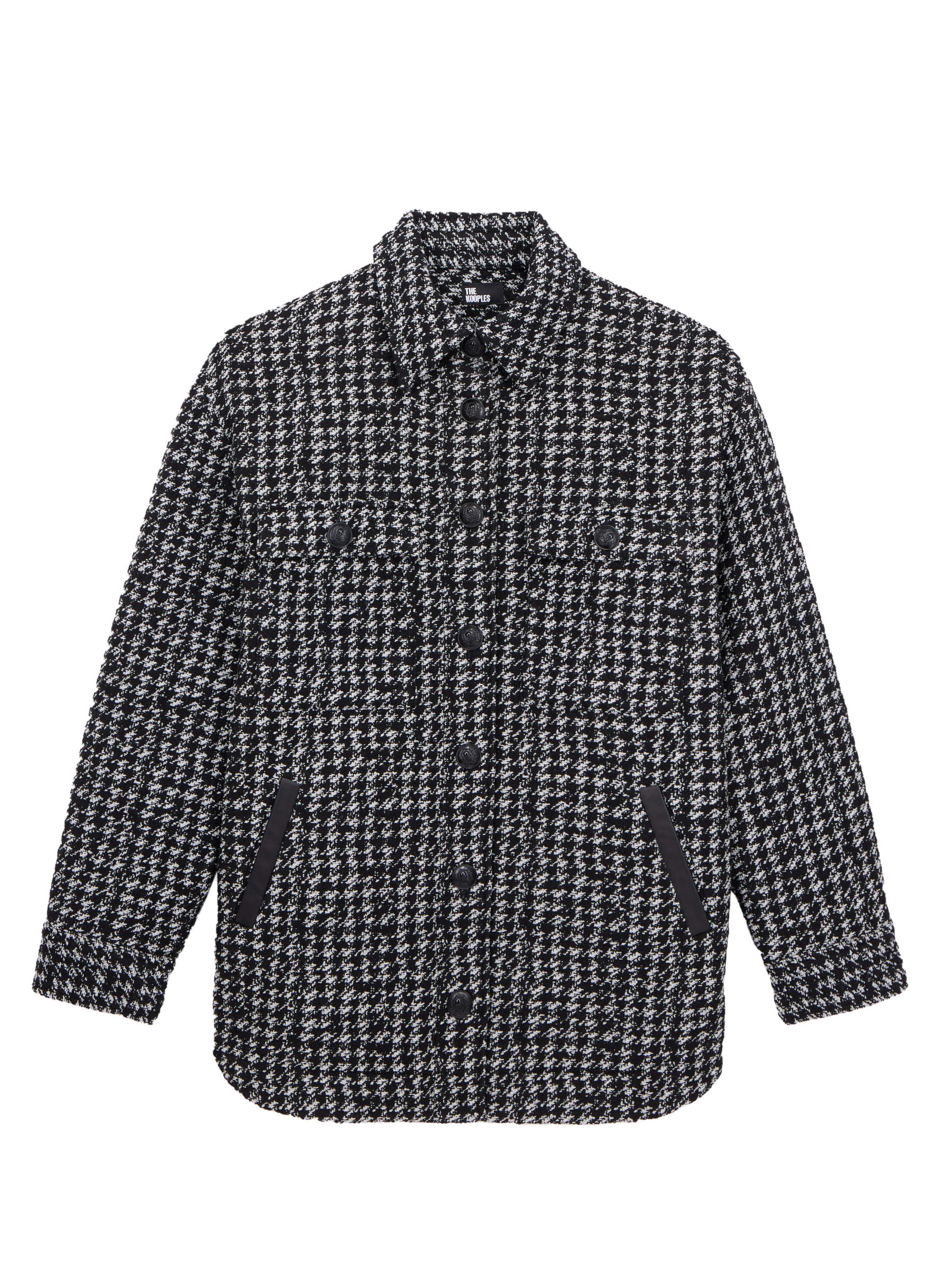 Tweed overshirt with classic collar THE KOOPLES Black