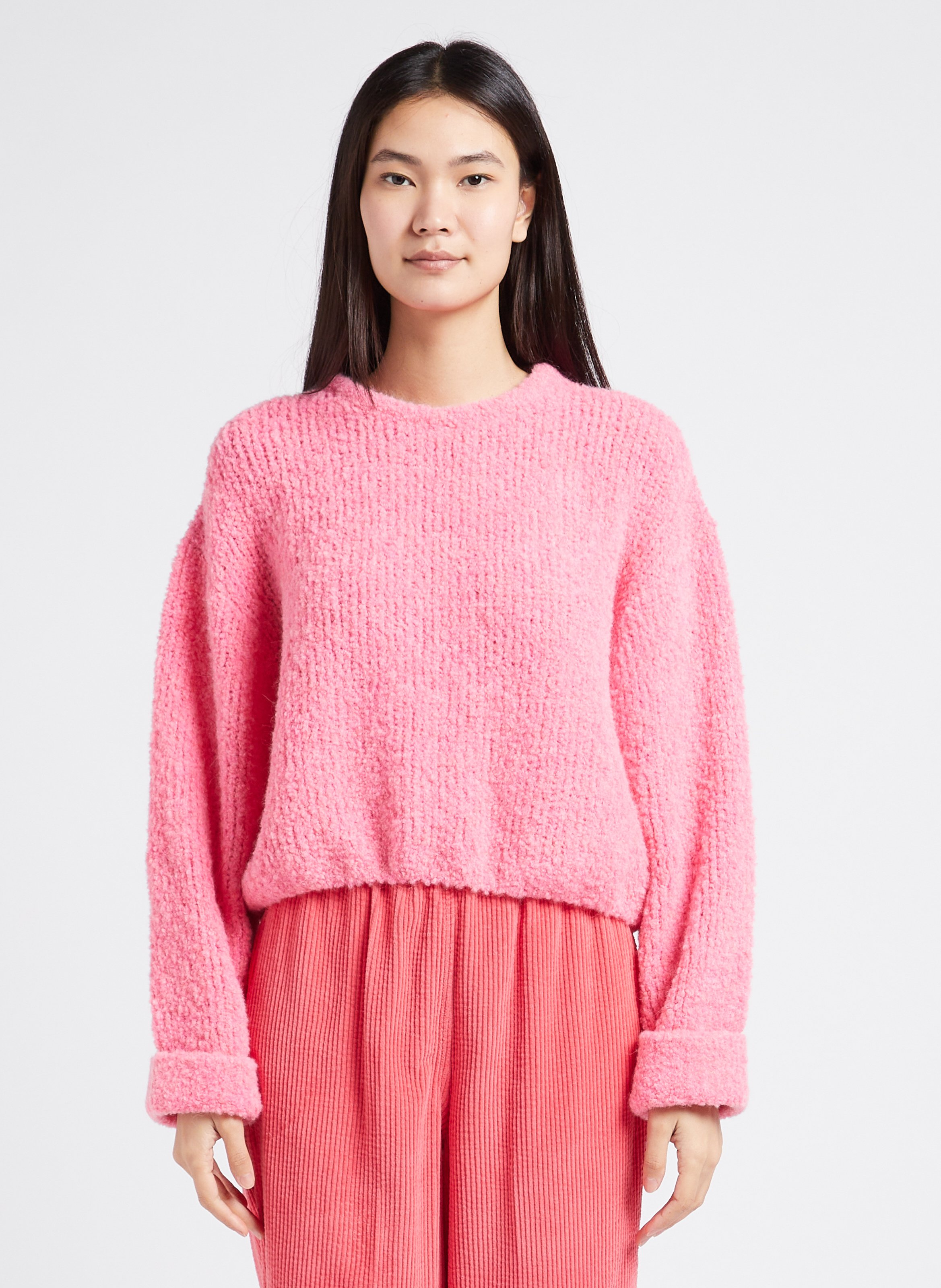 Pull long rose discount femme