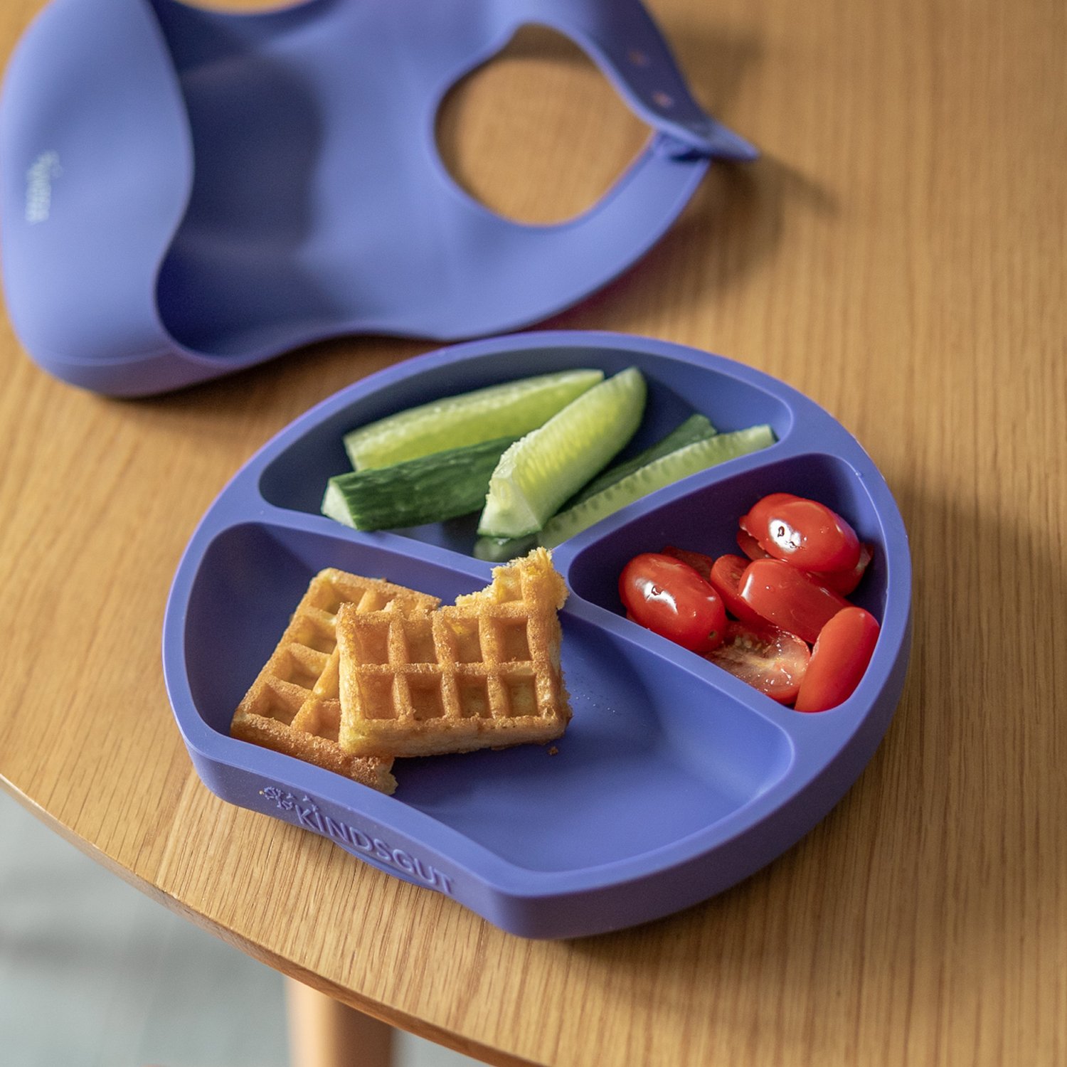 Assiette ventouse en silicone KINDSGUT Violet