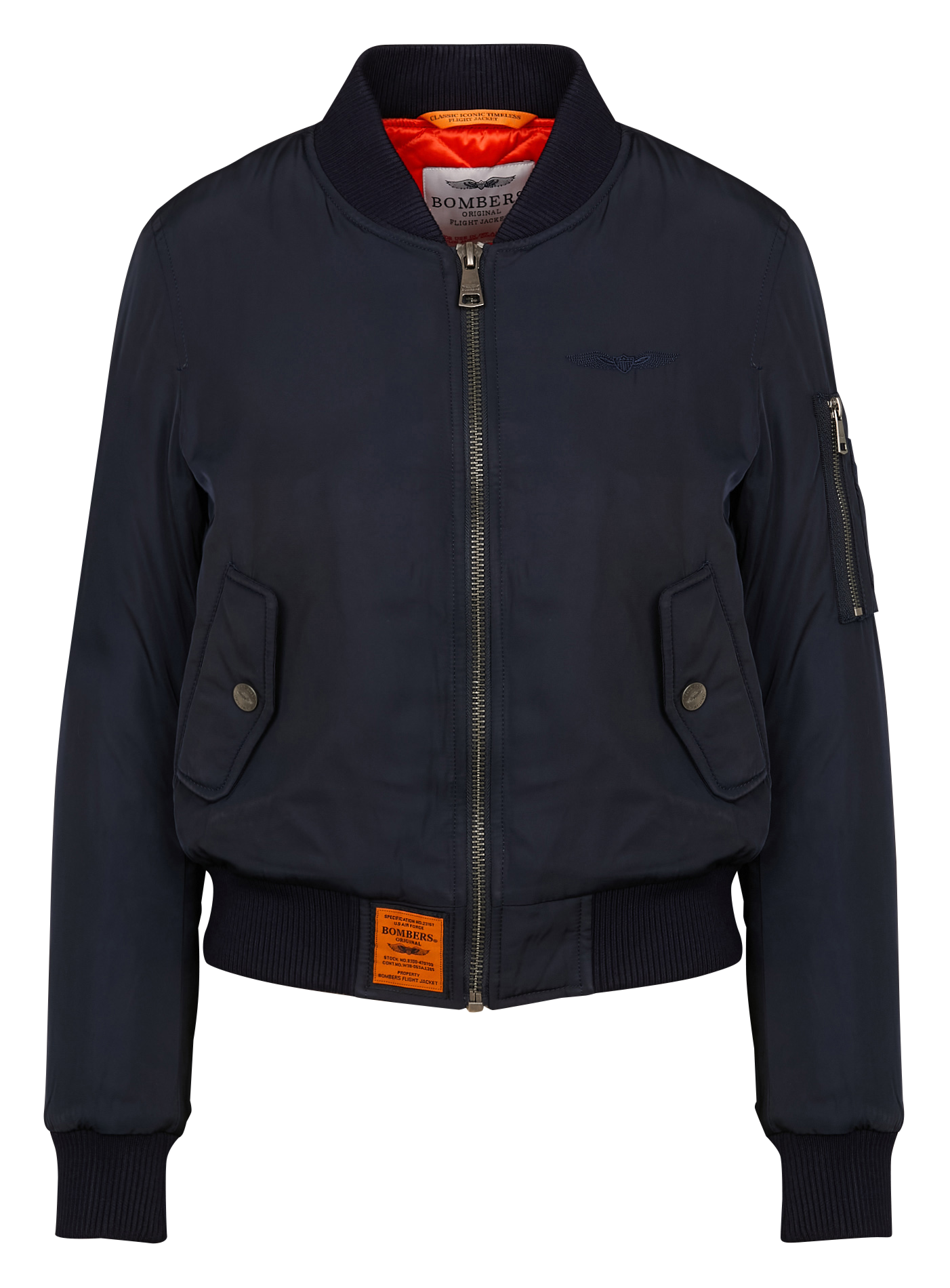 Bomber col teddy cintré BOMBERS ORIGINAL Bleu