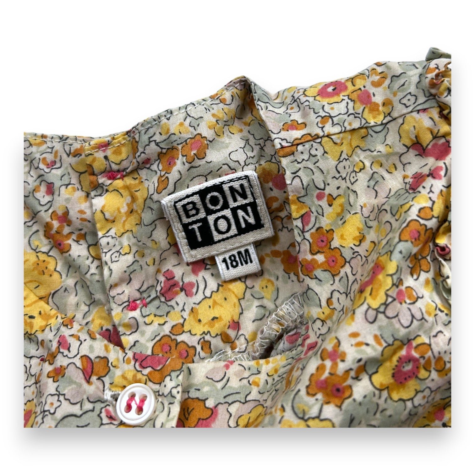 Yellow baby jumpsuit - 18 months BONTON - Seconde Main Yellow