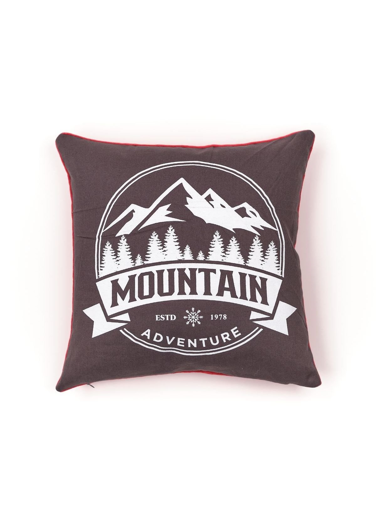 Coussin imprimé carré en coton TODAY LINGE DE MAISON Gris