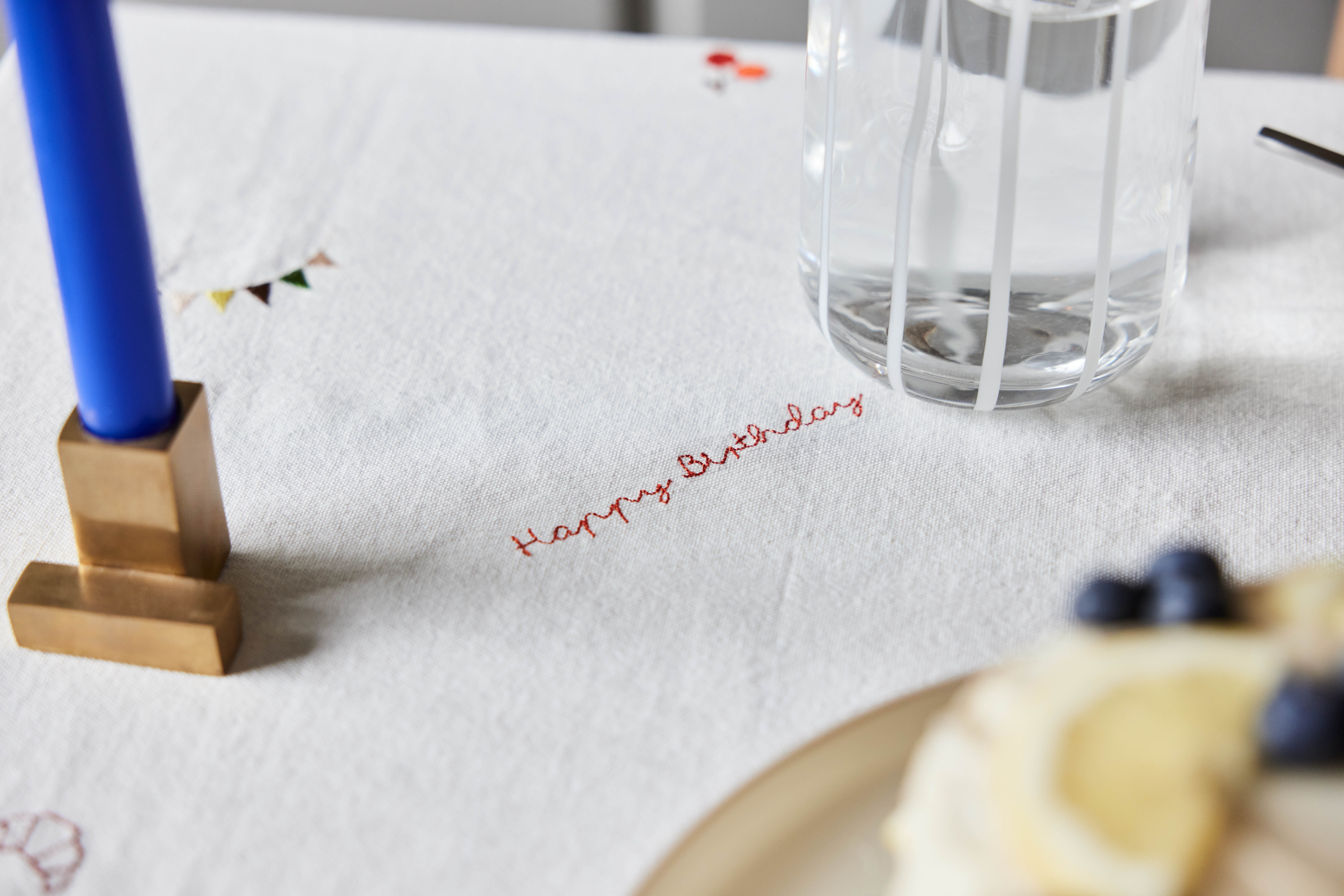 Cotton birthday tablecloth OYOY LIVING DESIGN Beige