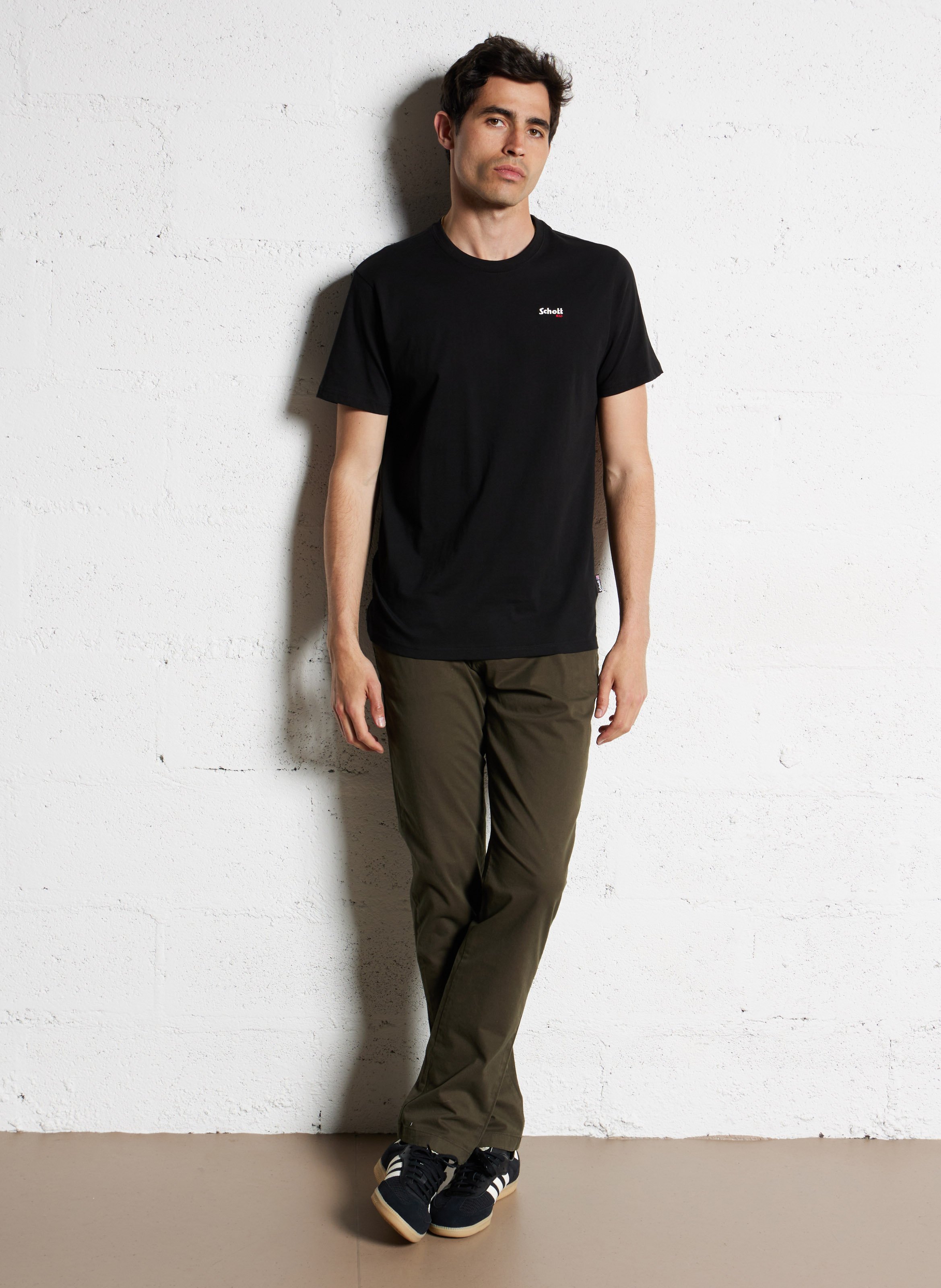 Enastate short-sleeved cotton T-shirt Black