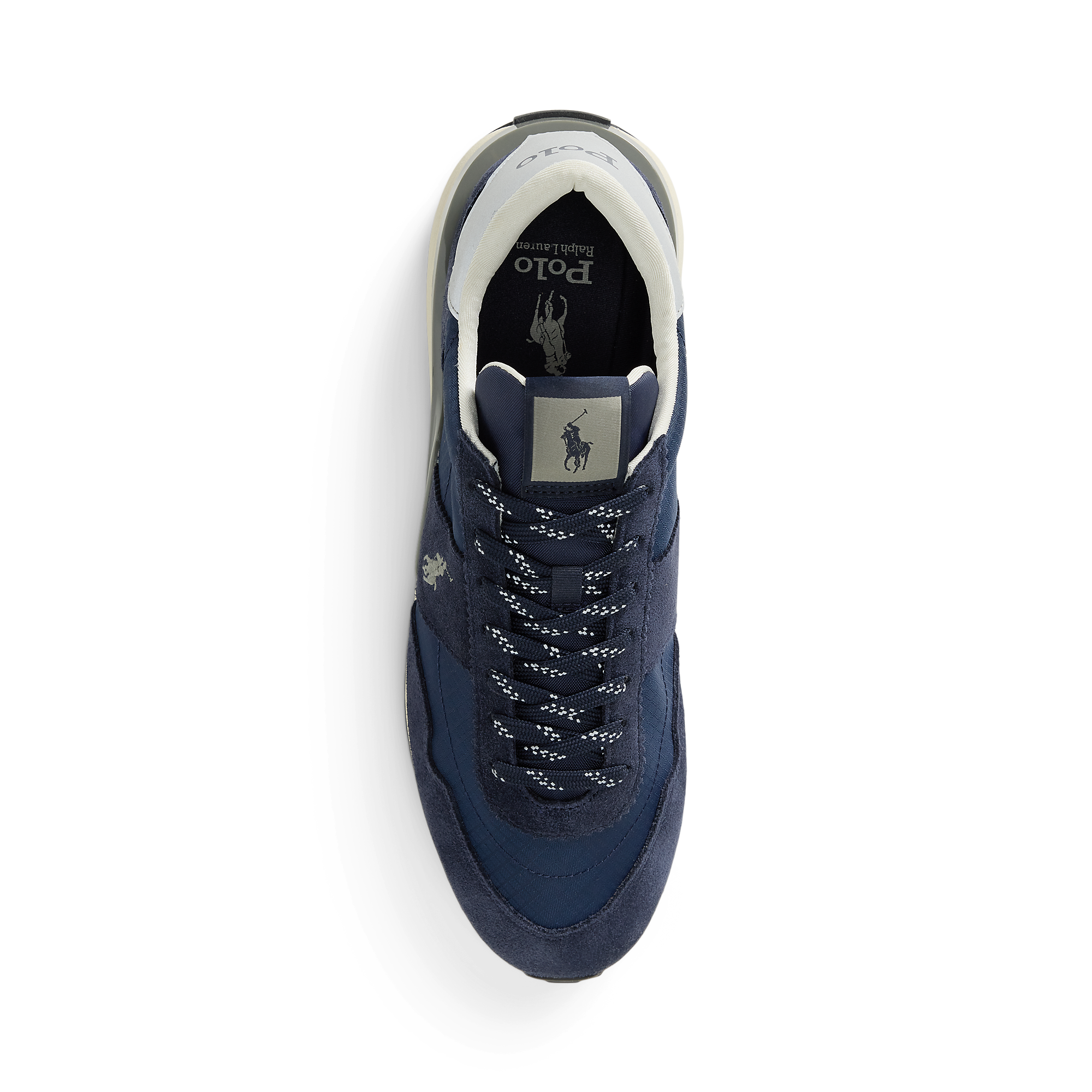 Baskets basses en cuir mélangé POLO RALPH LAUREN Bleu