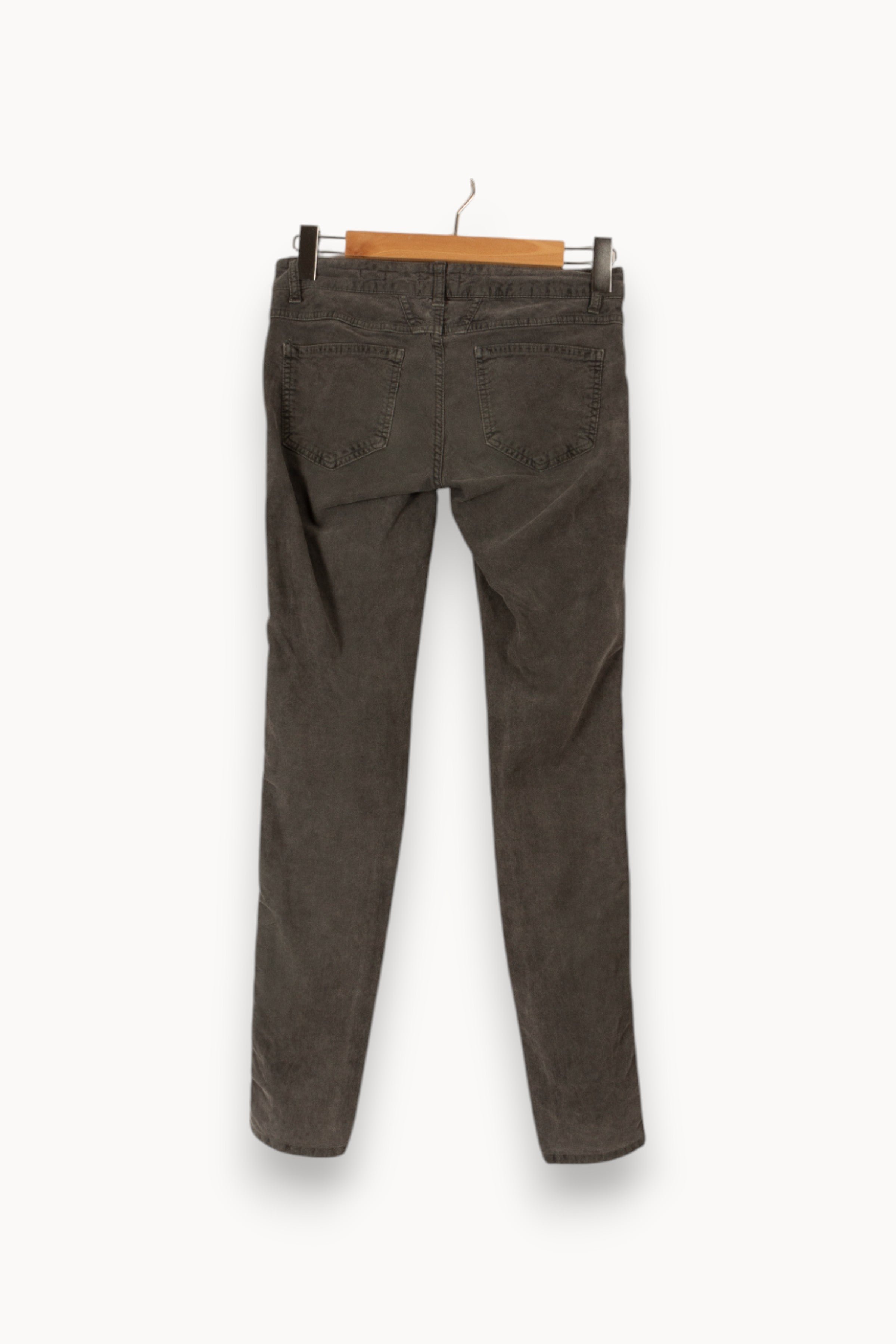 Cropped slim jeans with studs Grey