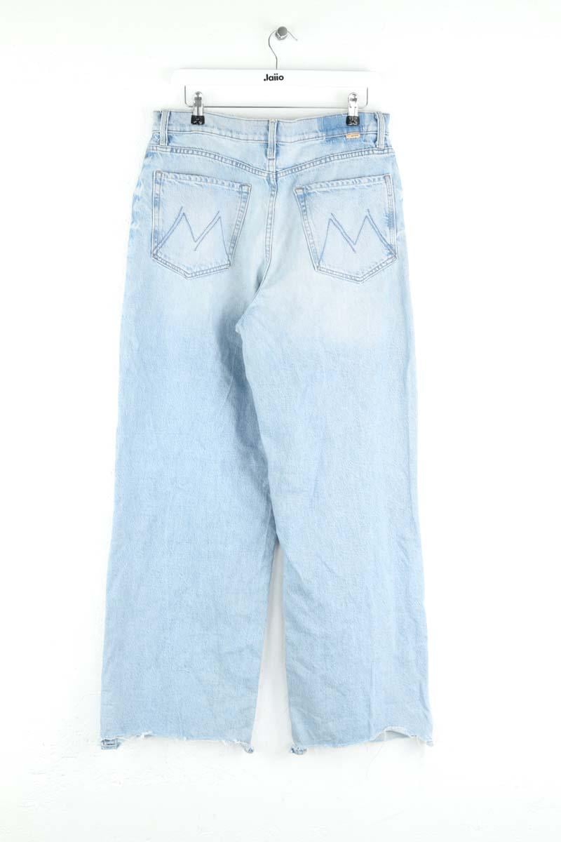 Cotton straight jeans MOTHER - Seconde Main Blue